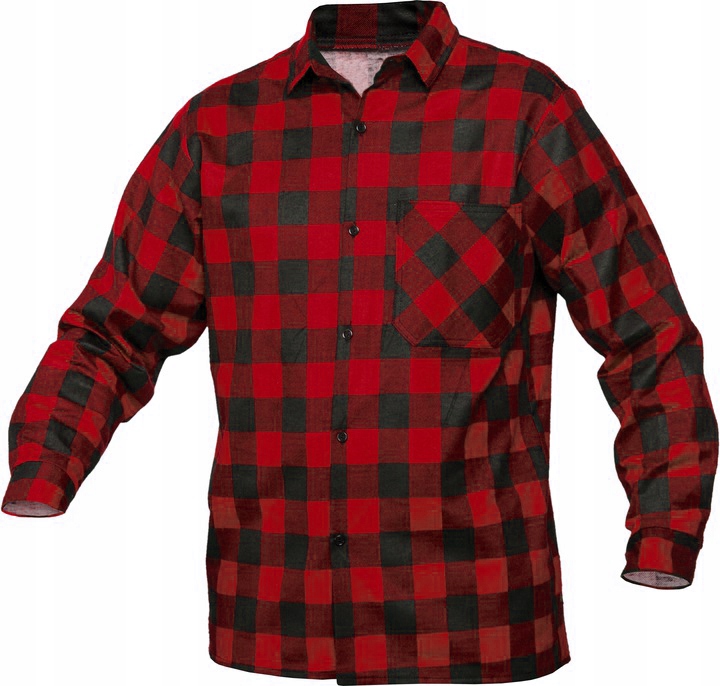 KOSZULA FLANELOWA W KRATKĘ ROBOCZA CZERWONA| r. M