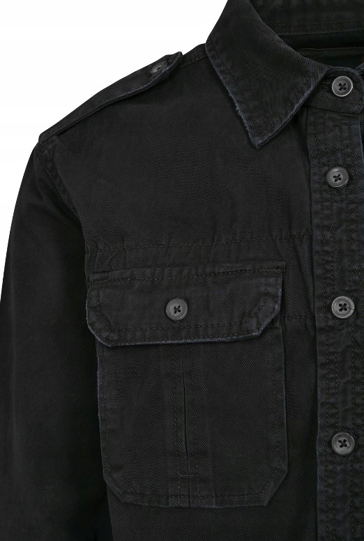 KOSZULA MĘSKA BRANDIT VINTAGE BAWEŁNA CZARNA XXL Model Koszula Longsleeve Vintage