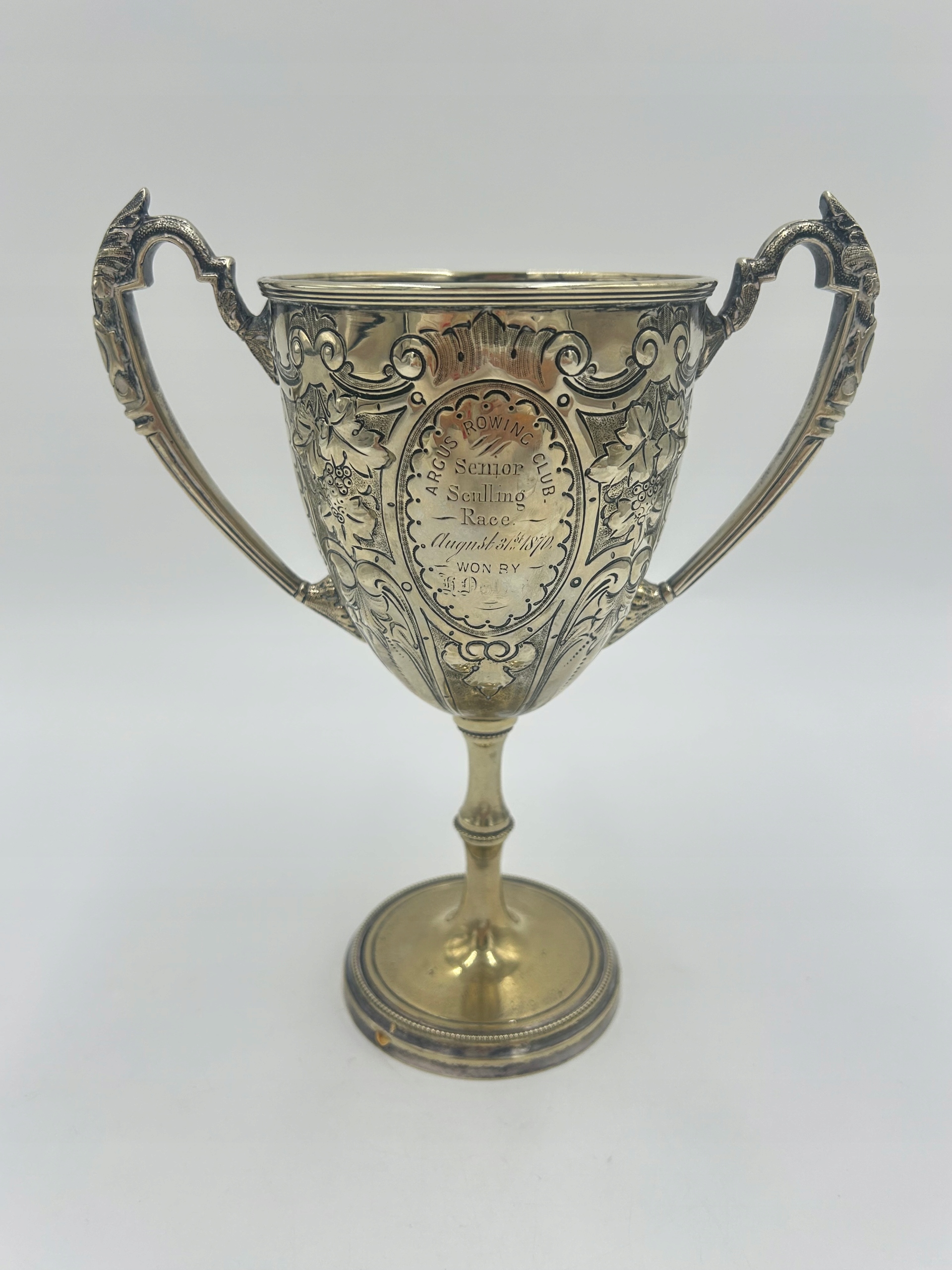 nmmt3 srebrzony puchar Argus Rowing Club 1870 - trofeum wioślarskie