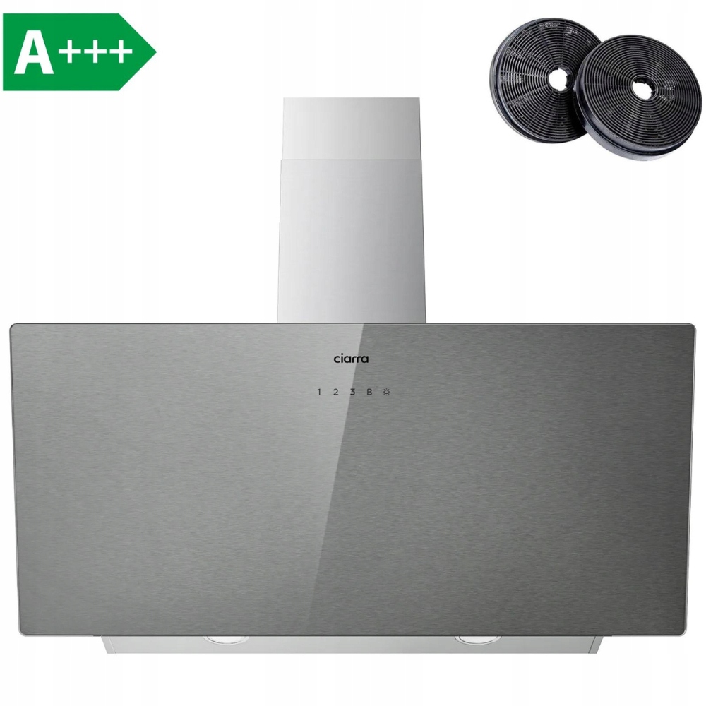 Ciarra 90 cm Kartáčovaný sklenený uhlový digestor s Wifi model CBCS9736H-S