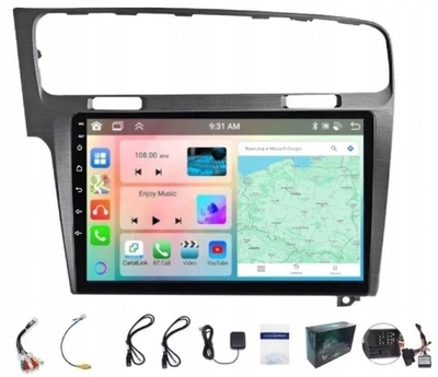 Rádio Navigácia Gps Android Vw Golf 7 2012 -2019 Carplay Wifi 4GB 64GB