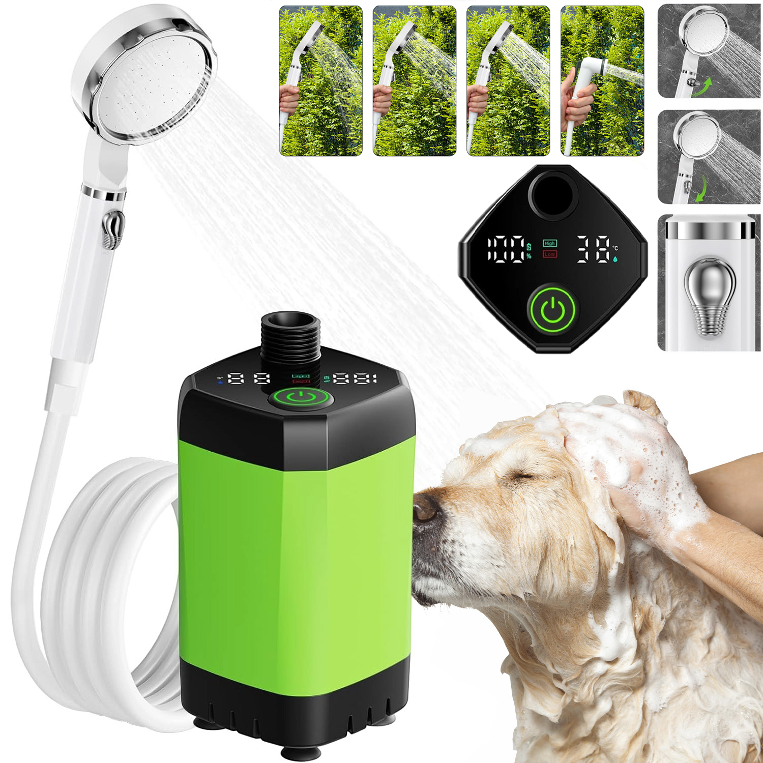 Kempingová Turistická Sprcha Pod Stan S Přenosnou Polní Sprchou 6000 Mah