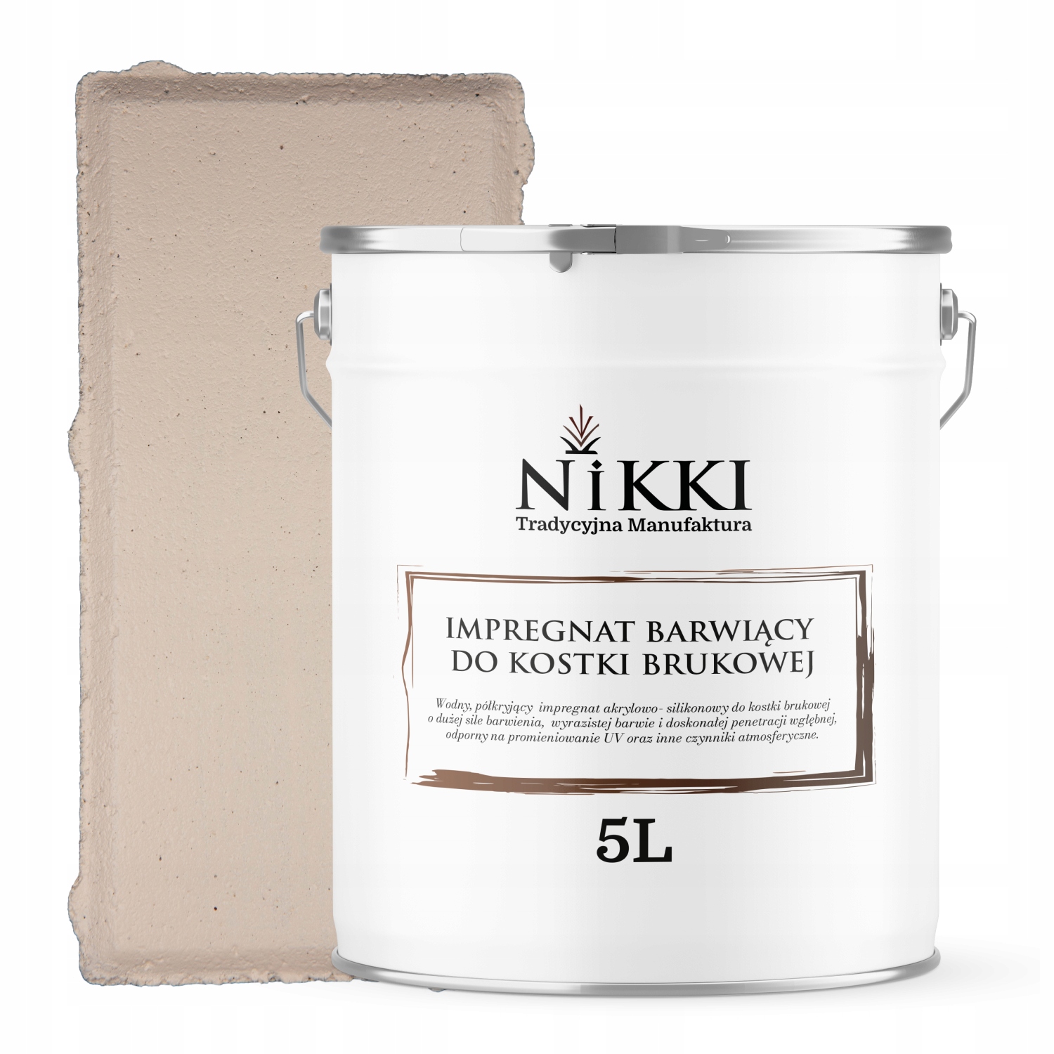 Impregnat Barwiący Do Kostki Brukowej Cegły Betonu Kremowo Beżowy 1015 5L