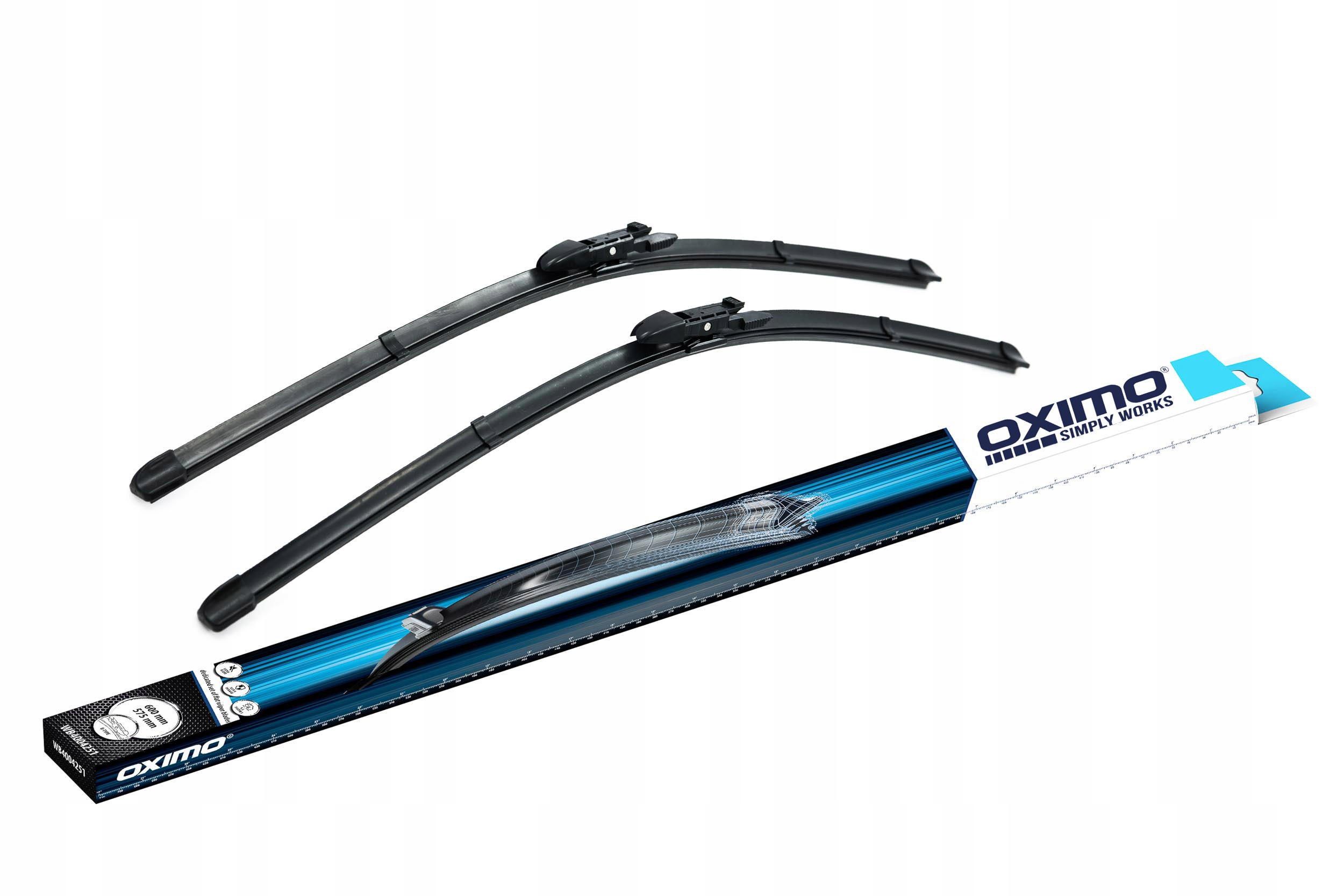 Komplet przednich wycieraczek Oximo o długości 600/575 mm