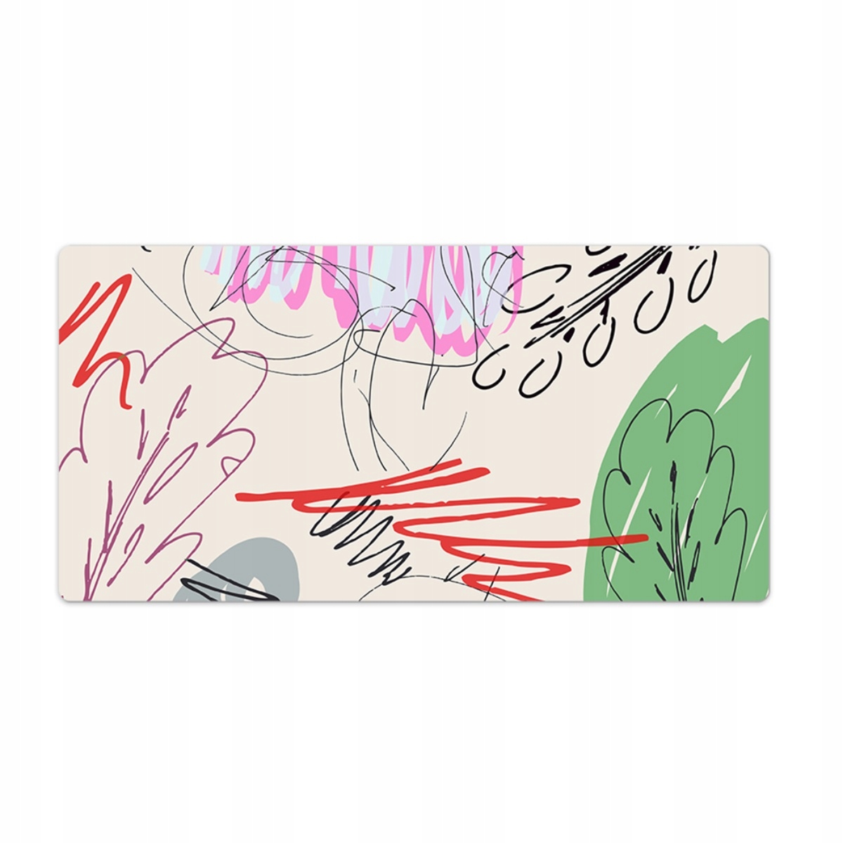 Mata ochronna trwała Abstrakcja gryzmoł 100x50 cm