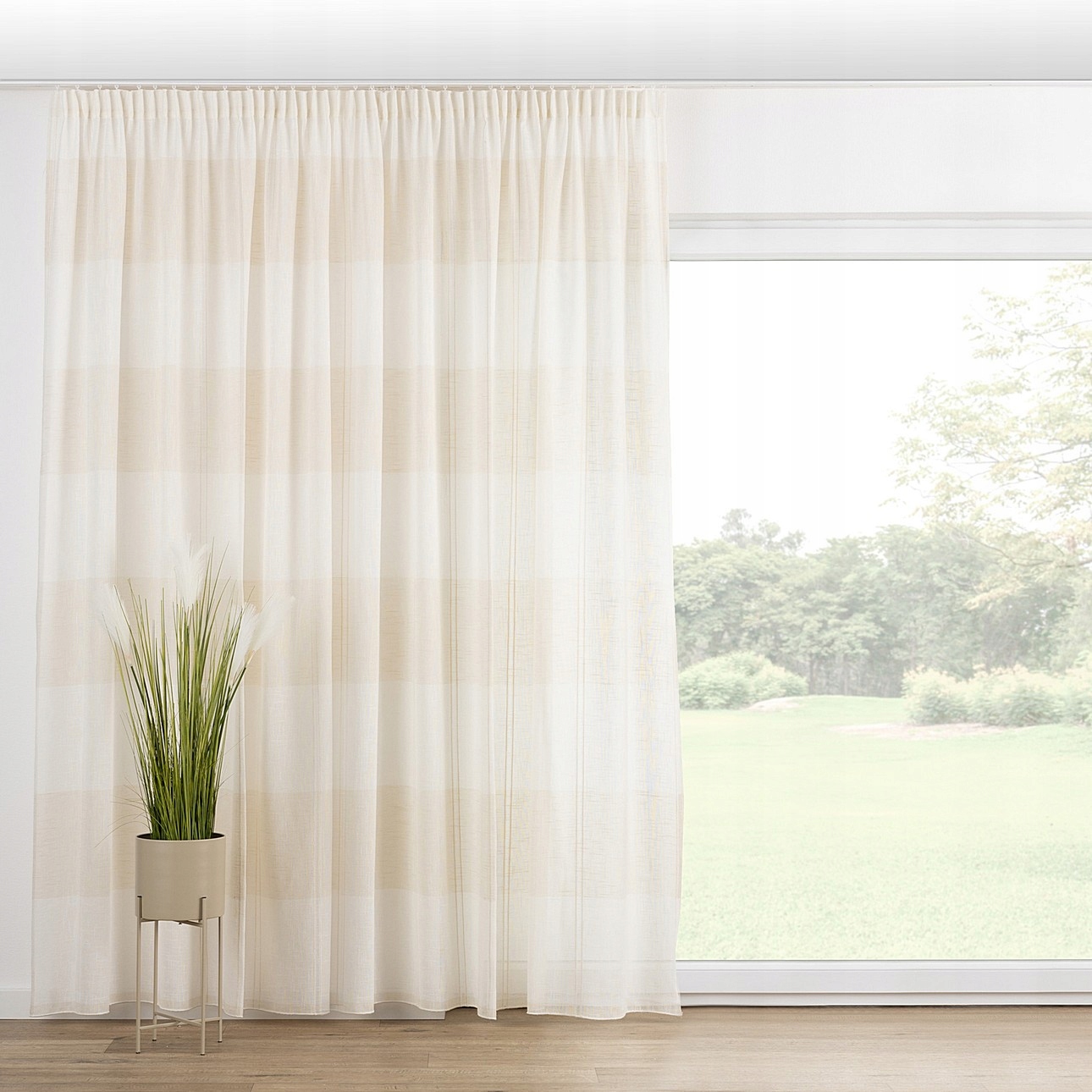 Záves na vlnitej páske 1 ks 140x260 cm biely