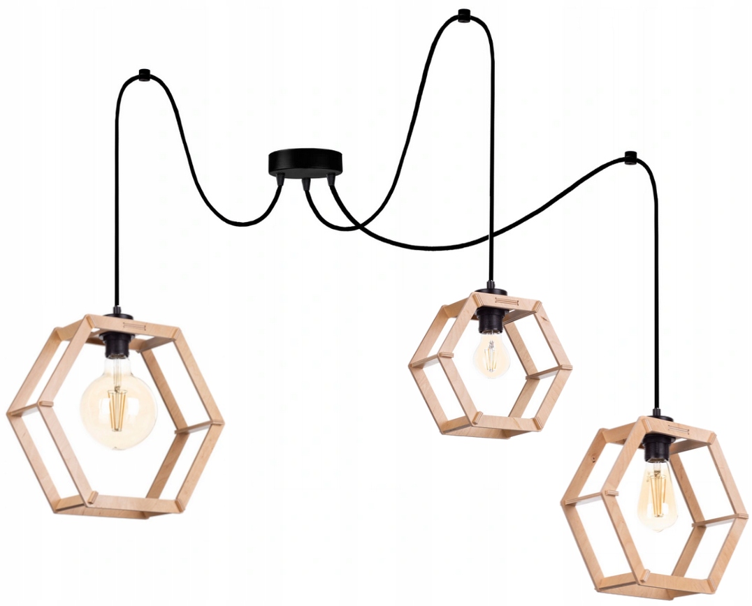 

Lampa Wisząca Sufitowa Drewniana Loft Snadynawska