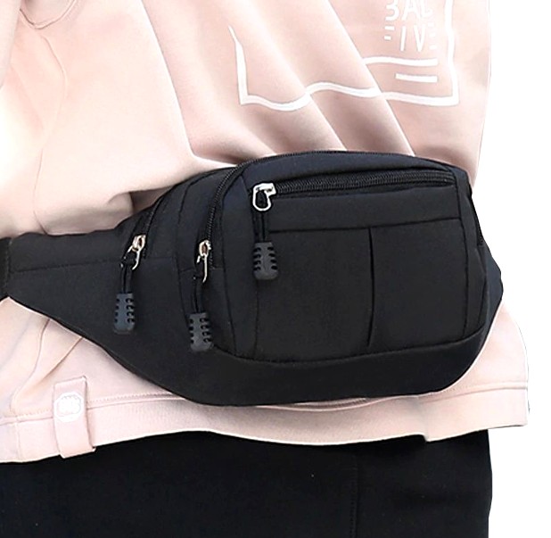 Nerka Męska Wodoodporna pojemna kieszeń na pasku Materiał dominujący tkanina