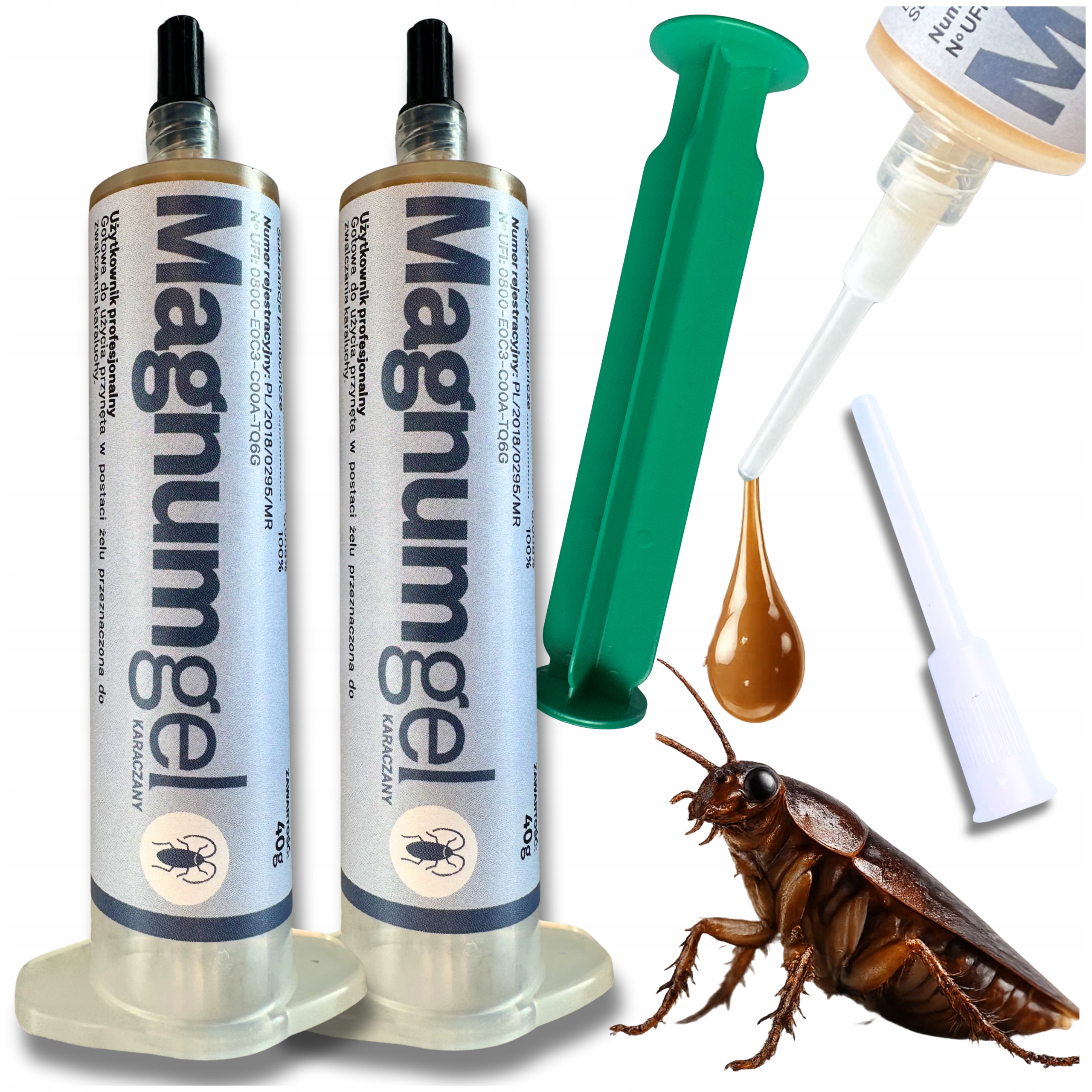 2x Silný Účinný Gel Na Šváby Prusaki Set Magnum Gel 40G Píst