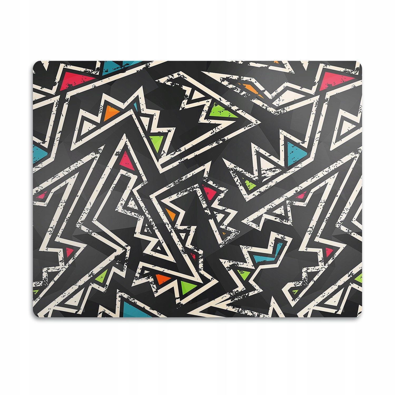 Levně Ochranná podložka pod misky Graffiti černá 90x60 cm