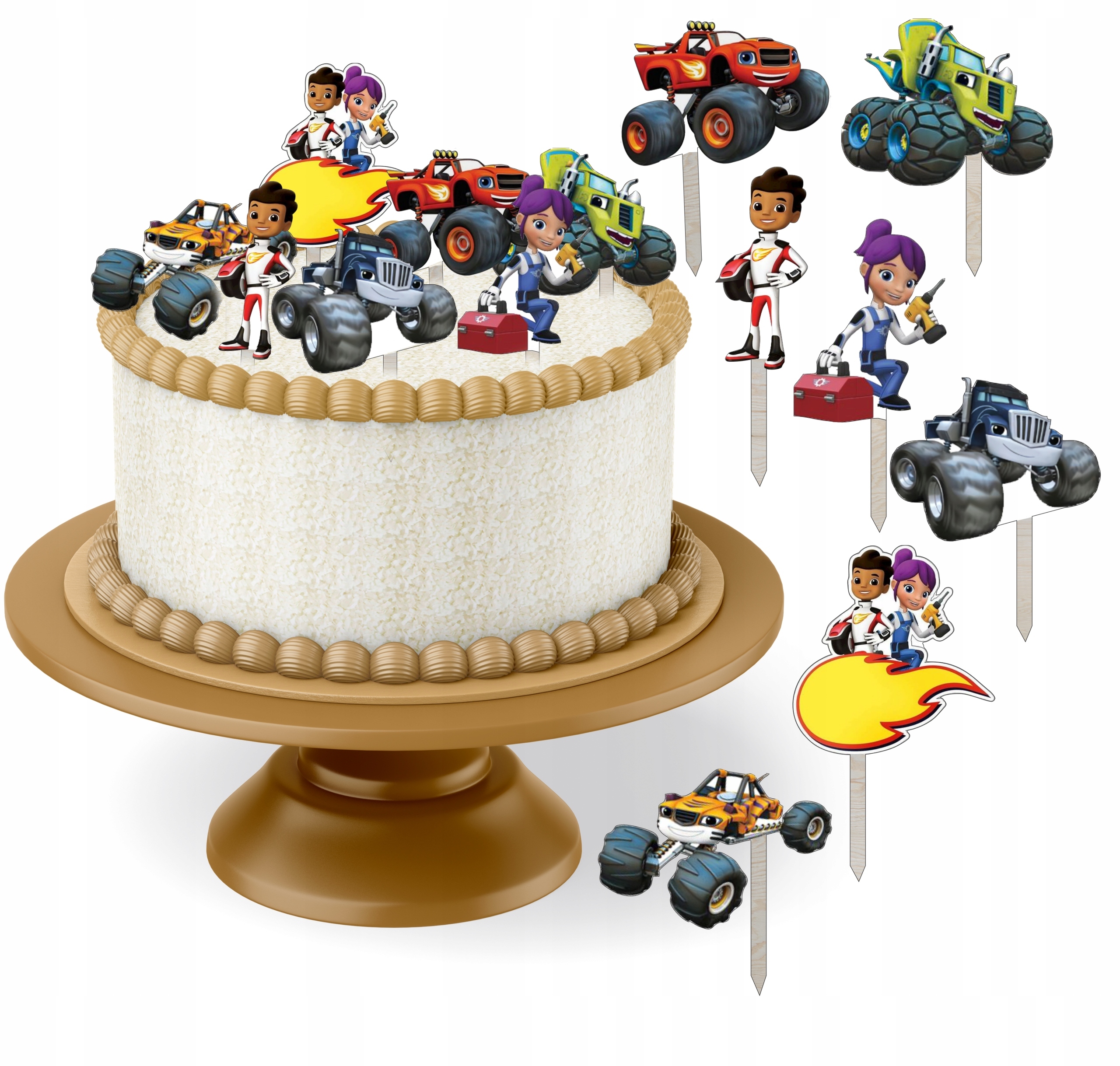 

Kolorowe Mini Toppery Na Tort Urodzinowy Blaze