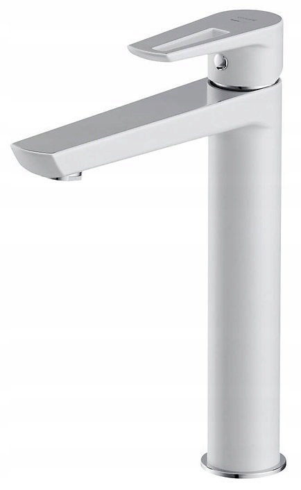 Vysoká umyvadlová baterie stojánková Mille, bílá