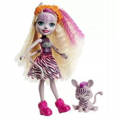 Enchantimals, lalka Zebra z figurką