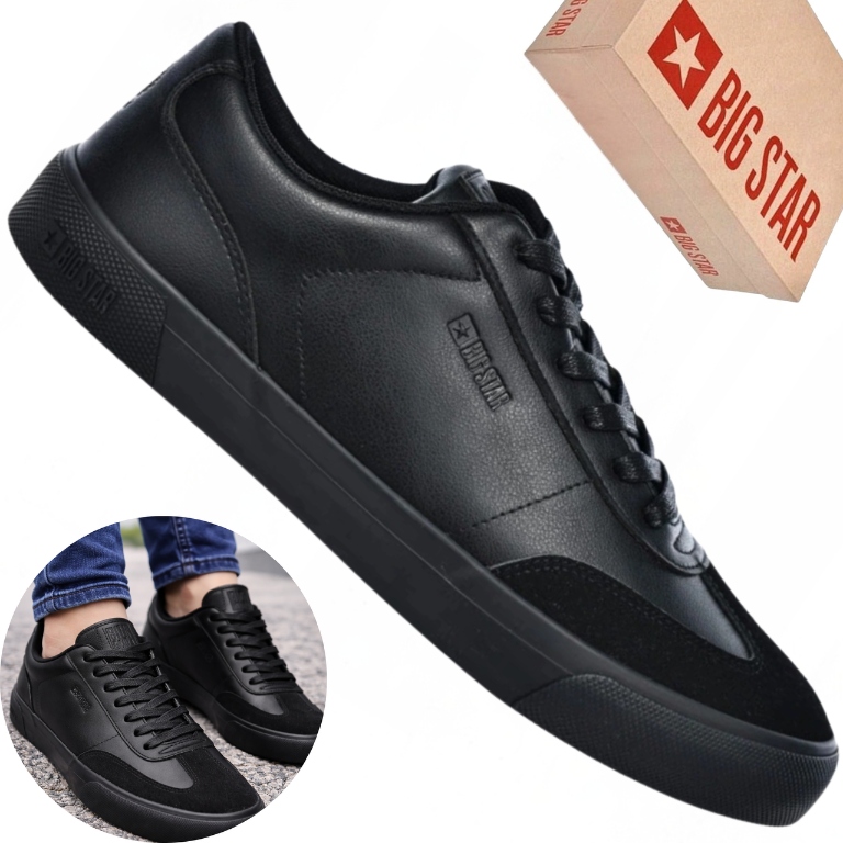 Buty męskie Big Star RR174179 czarne sneakersy casual lekkie