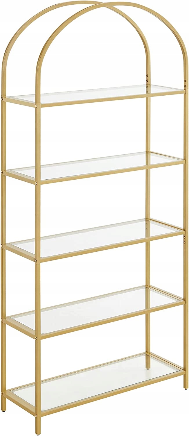 Zlatá kovová polica 183,5 cm Glamour