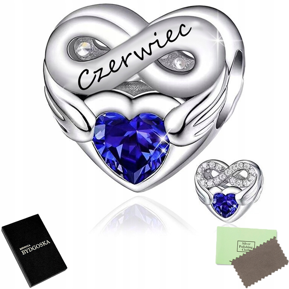 

Charms Srebrny Miesiąc Czerwiec Zawieszka Beads