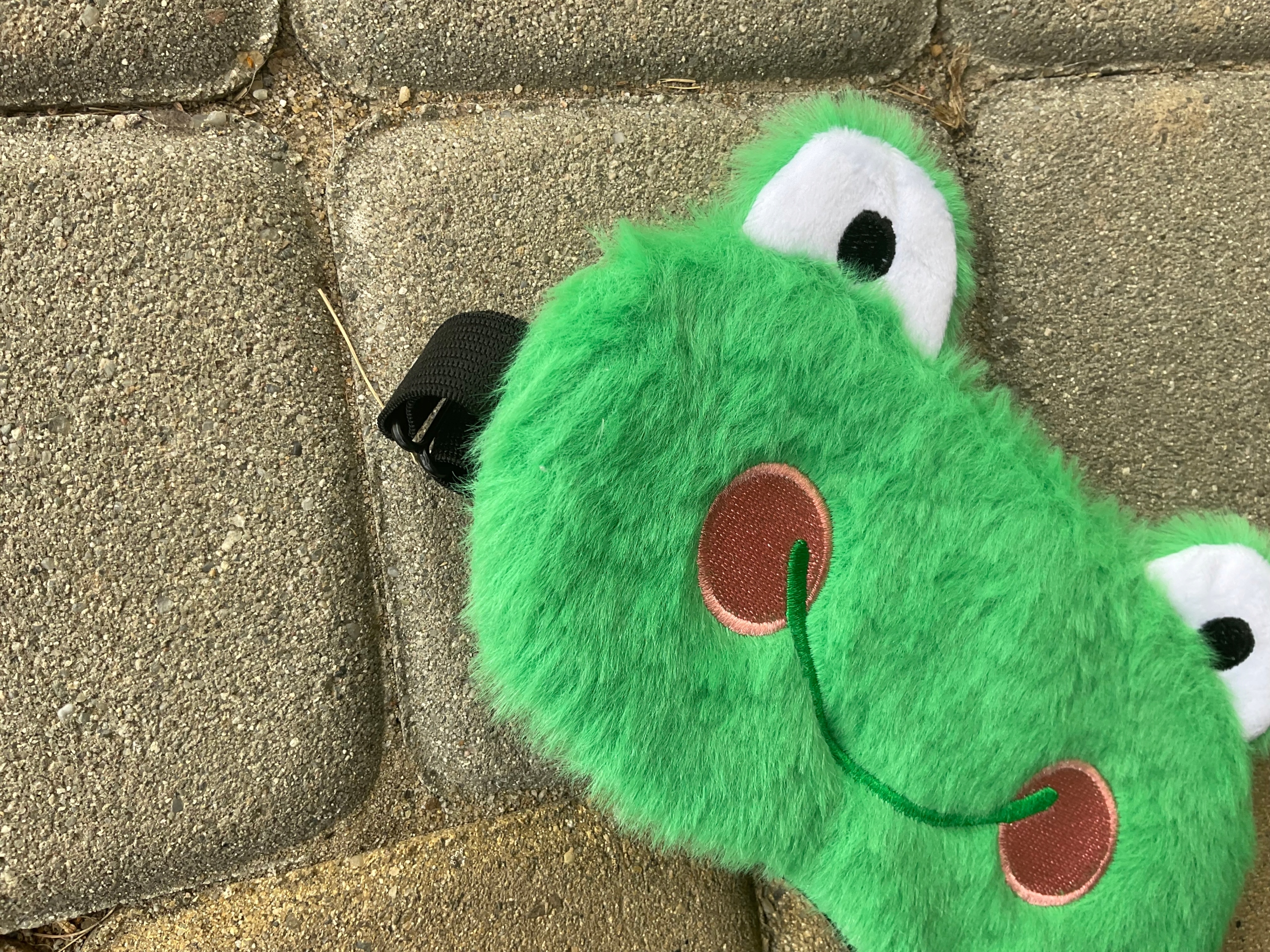 OPASKA NA OCZY MASKA DO SPANIA SNU RELAKSU MASECZKA zielona żabka ŻABA Materiał dominujący poliester