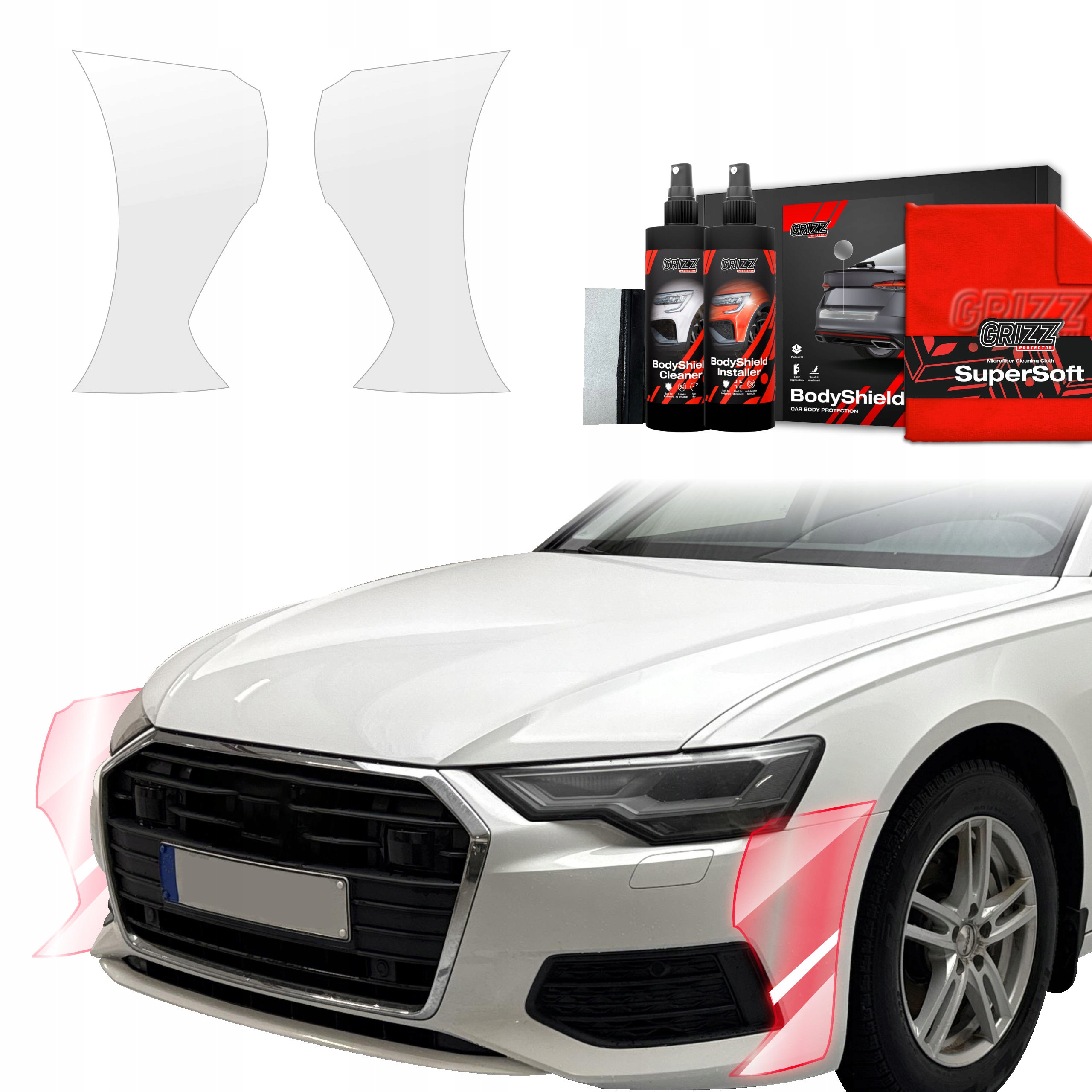 2v1 Fólie na nárazník Ppf pro Audi A6 C8 Sedan (2018-2023) Grizz
