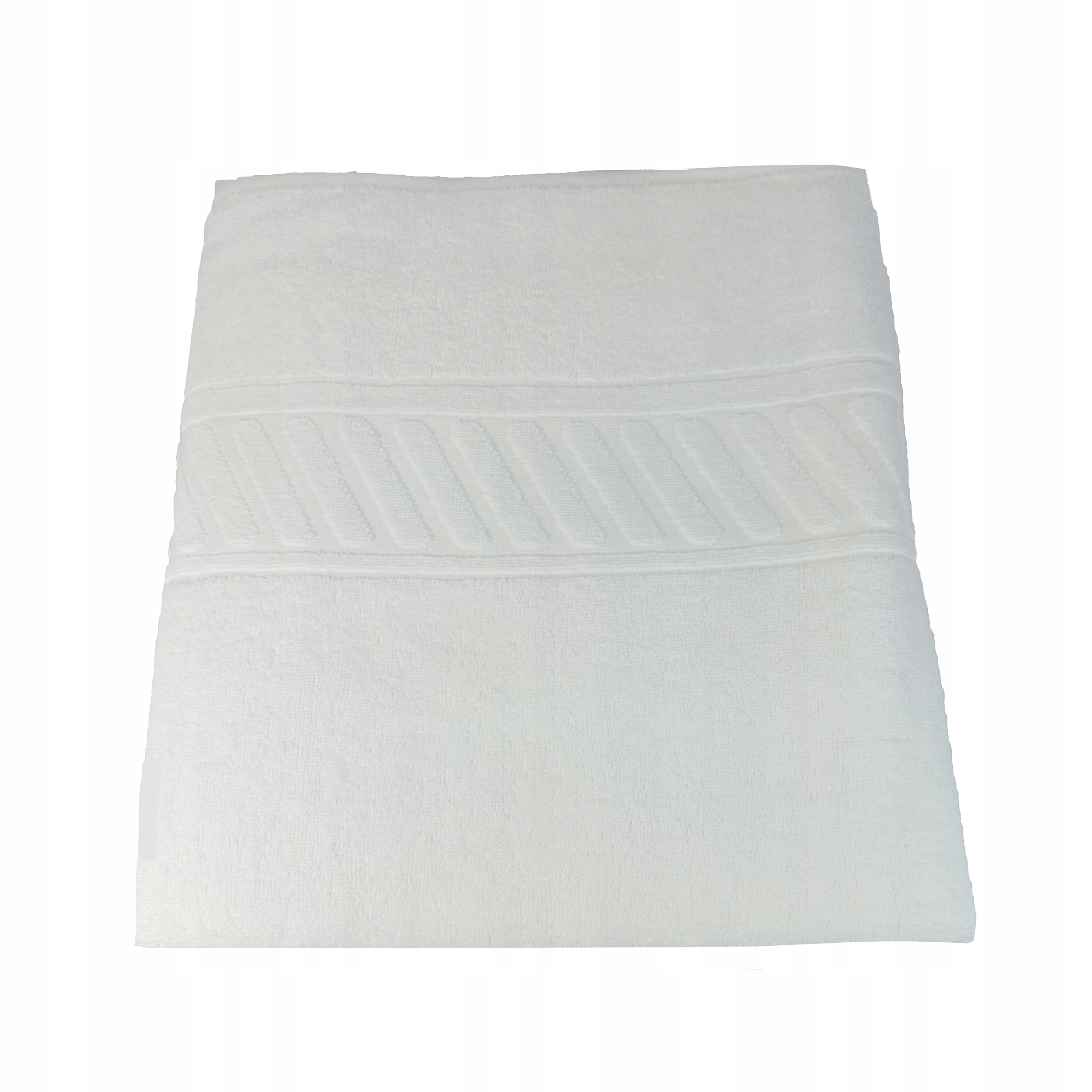 Bazénový ručník do Spa MrTowel 80x200 cm Bavlna Bílý Šikmé proužky