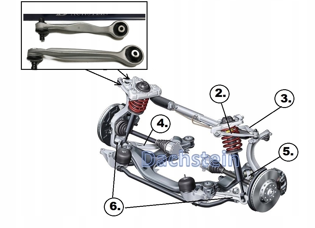 Wahacze Górne Prawe Audi A4 B5 B6 B7 A6 C5 VW Passat B5 B5 FL Numer katalogowy części 8D0407510