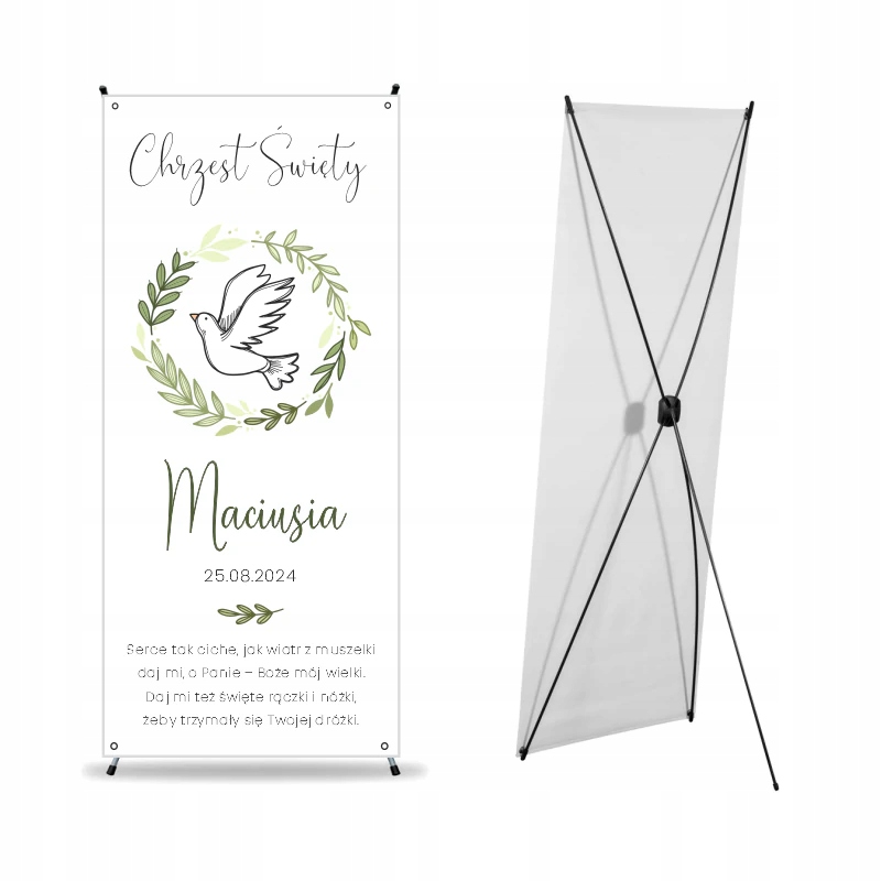 X-banner Svatý křest 80x180 Standard Zelený věnec