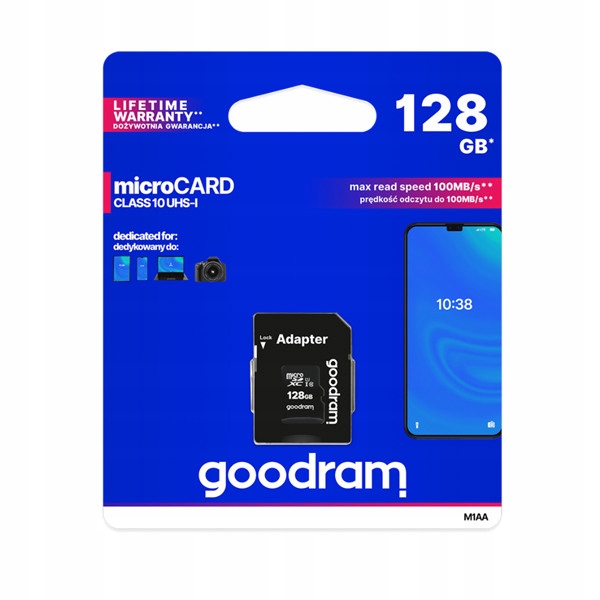 Paměťová karta Goodram 128 Gb adaptér Class 10 Uhs-i M1AA-1280R12