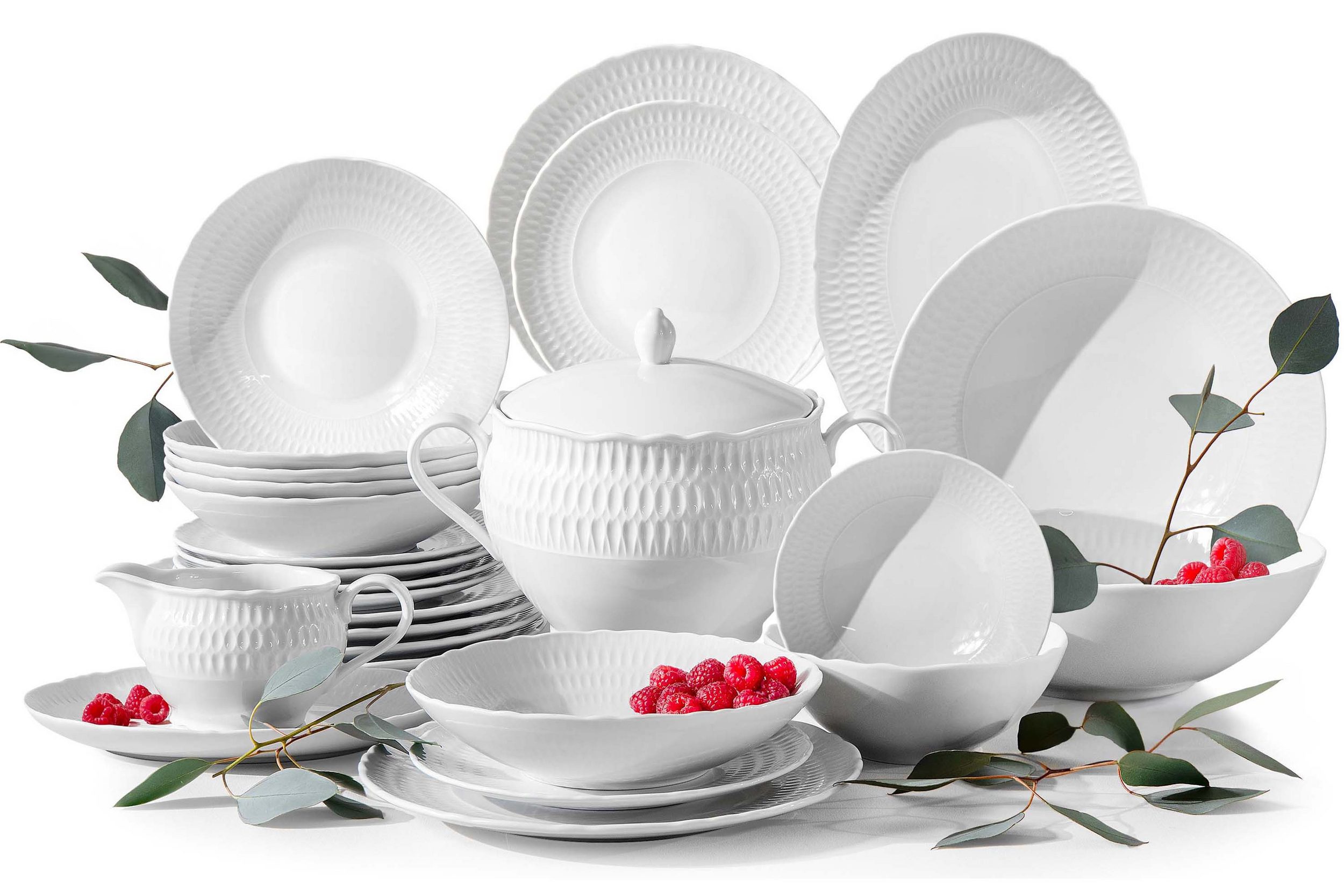 Jídelní Servis Talíře Pro 6 Osob Porcelán Sofia Konsimo Pro 6 Osob 25 Ks.
