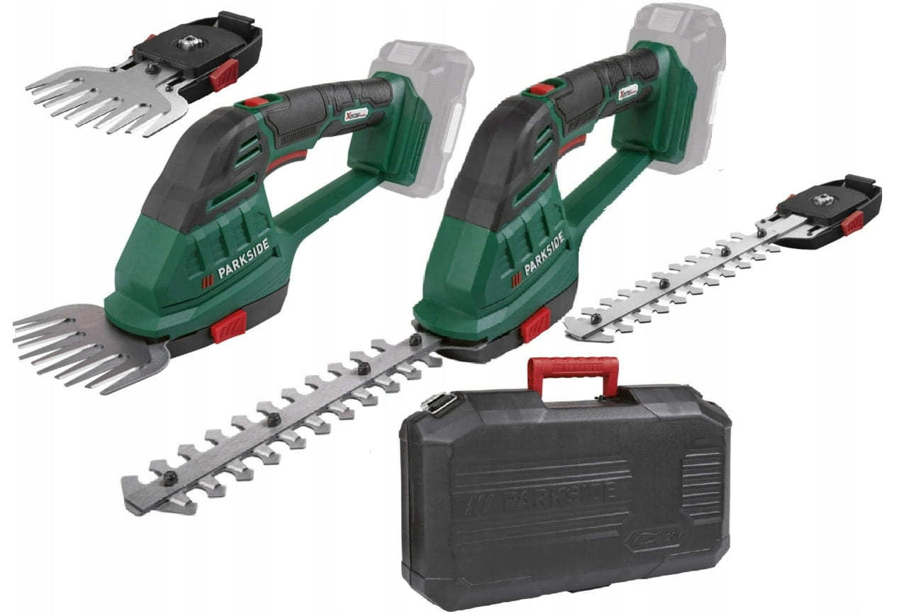Parkside Pags 20-LI Akumulatorowe Nozyce Do Krzewow Trawy 18CM 2w1