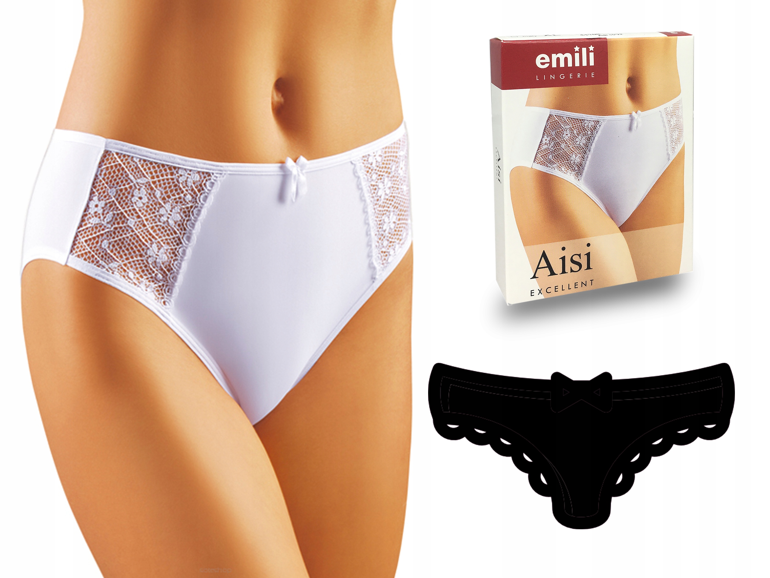 

Aisi Klasyczne Figi Microfibra Emili czarny XL