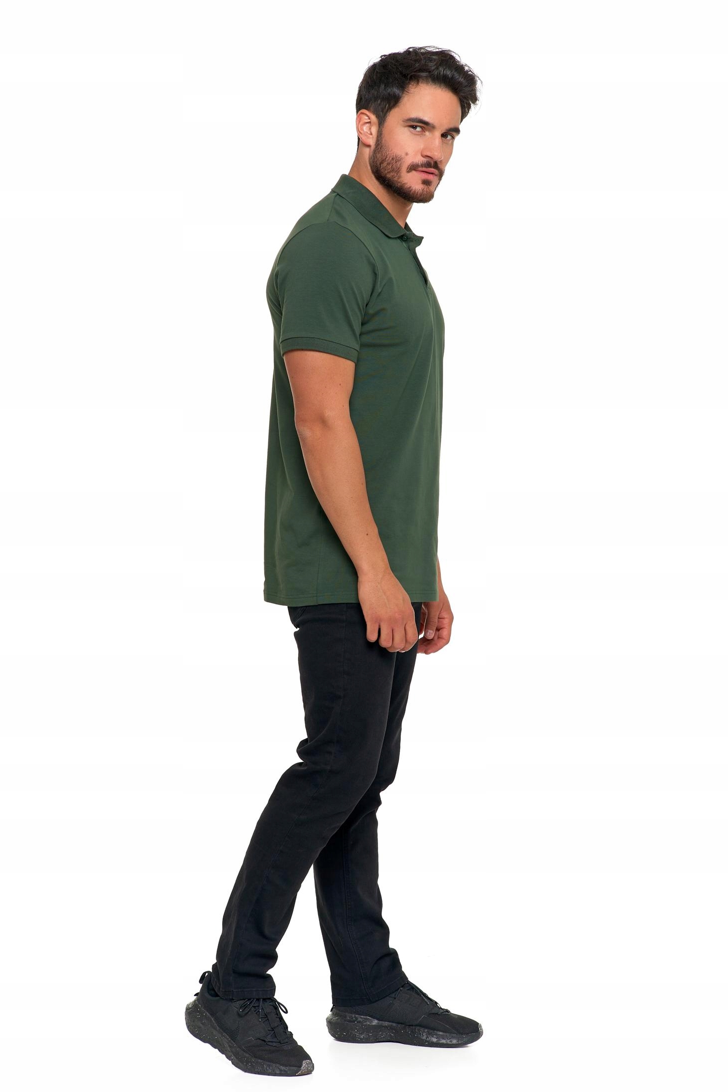 KOSZULKA MĘSKA POLO Bawełna Premium Moraj rozmiar M-Khaki Kolor zielony