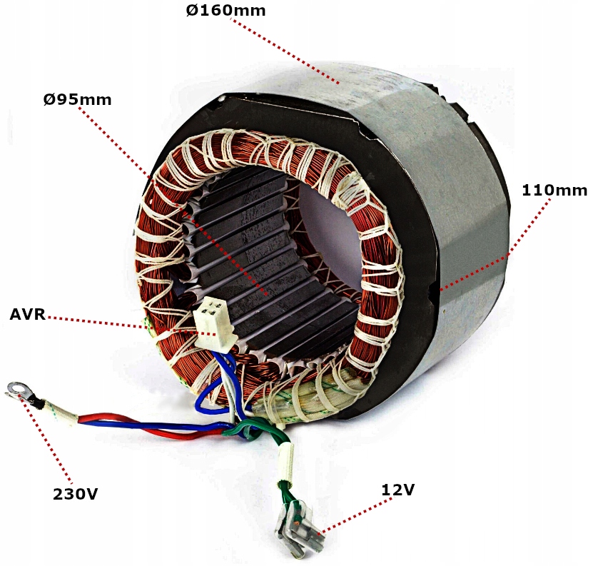 STOJAN AGREGATU GENERATOR PRĄDNICA 230V 11cm 110mm Kod producenta nr920