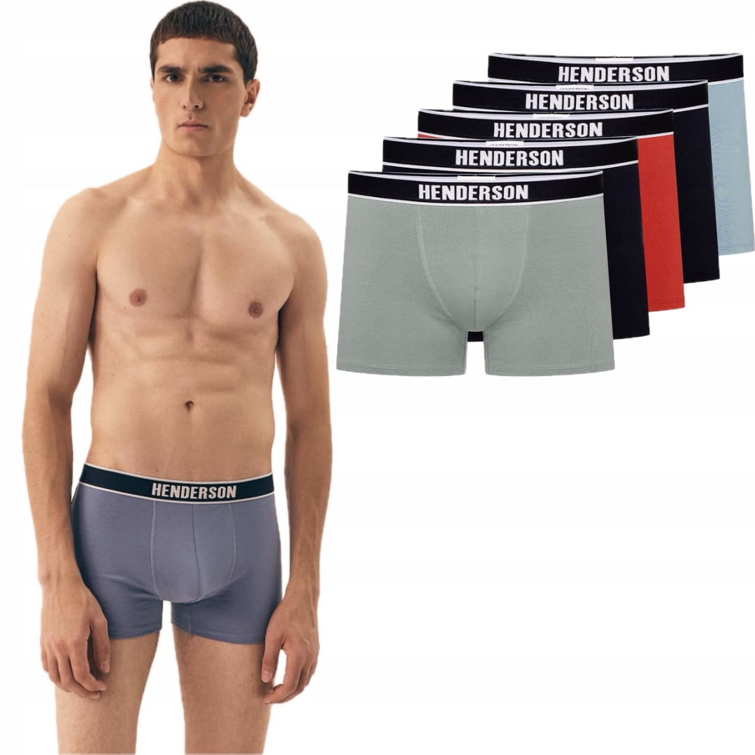 Bokserki męskie Henderson majtki szorty Soon 42704 5-pak r.M