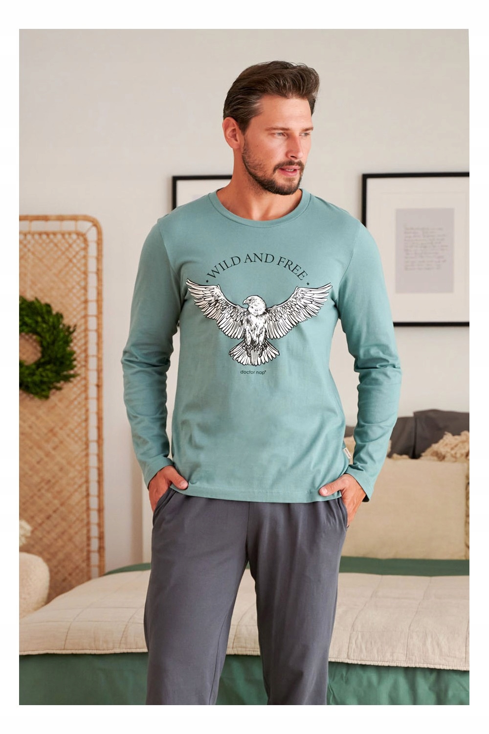 DOCTOR NAP DŁUGA PIŻAMA MĘSKA BAWEŁNA 5266 r.[S] Model 5266