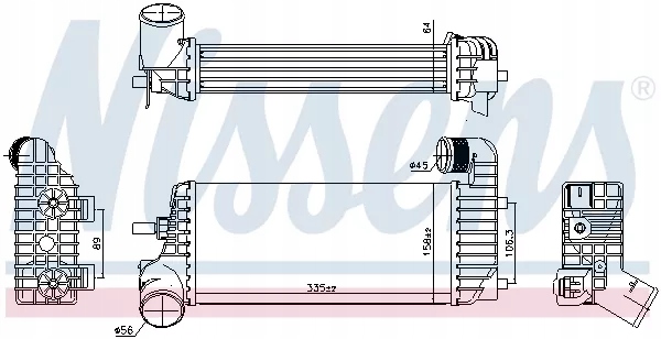 INTERCOOLER FORD FOCUS 1.6 TDCI 11-