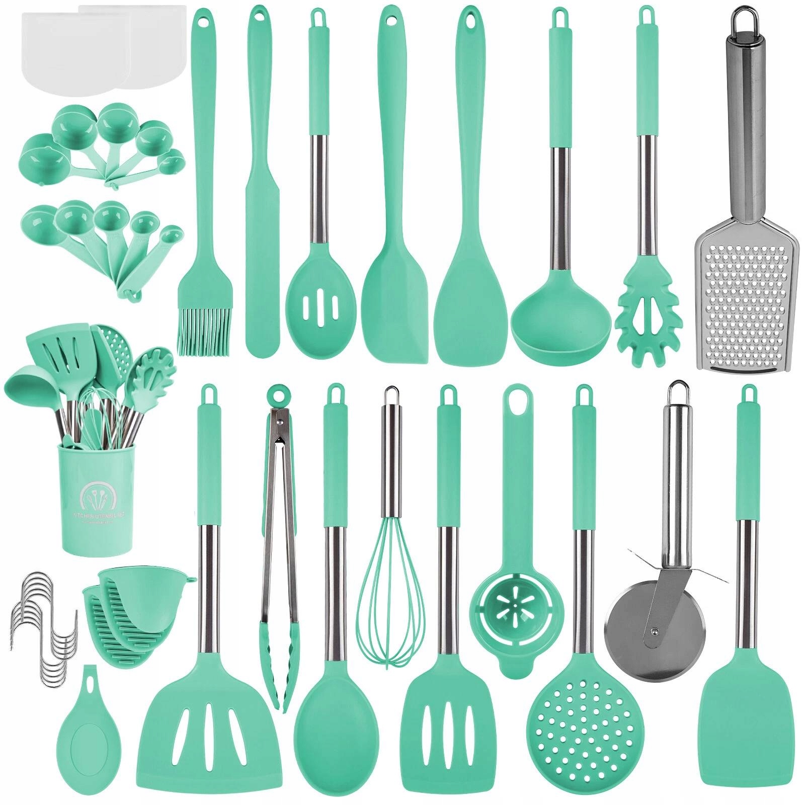 Sada Kuchyňského Náčiní Silikonové Nepřilnavé Kuchyňské Náčiní 45 Ks