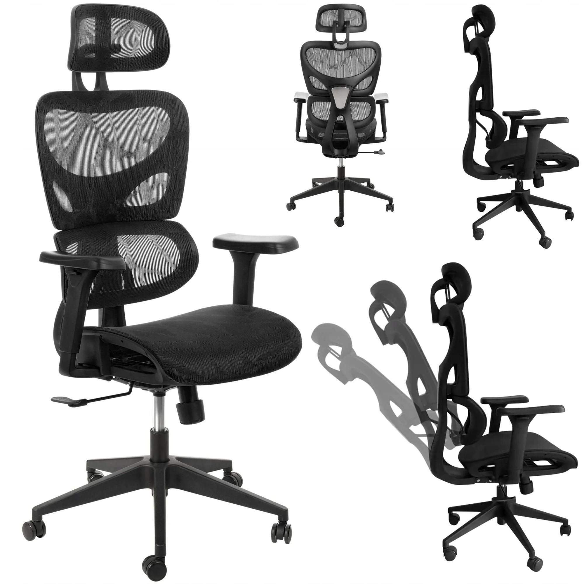 Fotel Biurowy Ergonomiczny Gamingowy Obrotowy Krzesło Do Biura Materiałowy