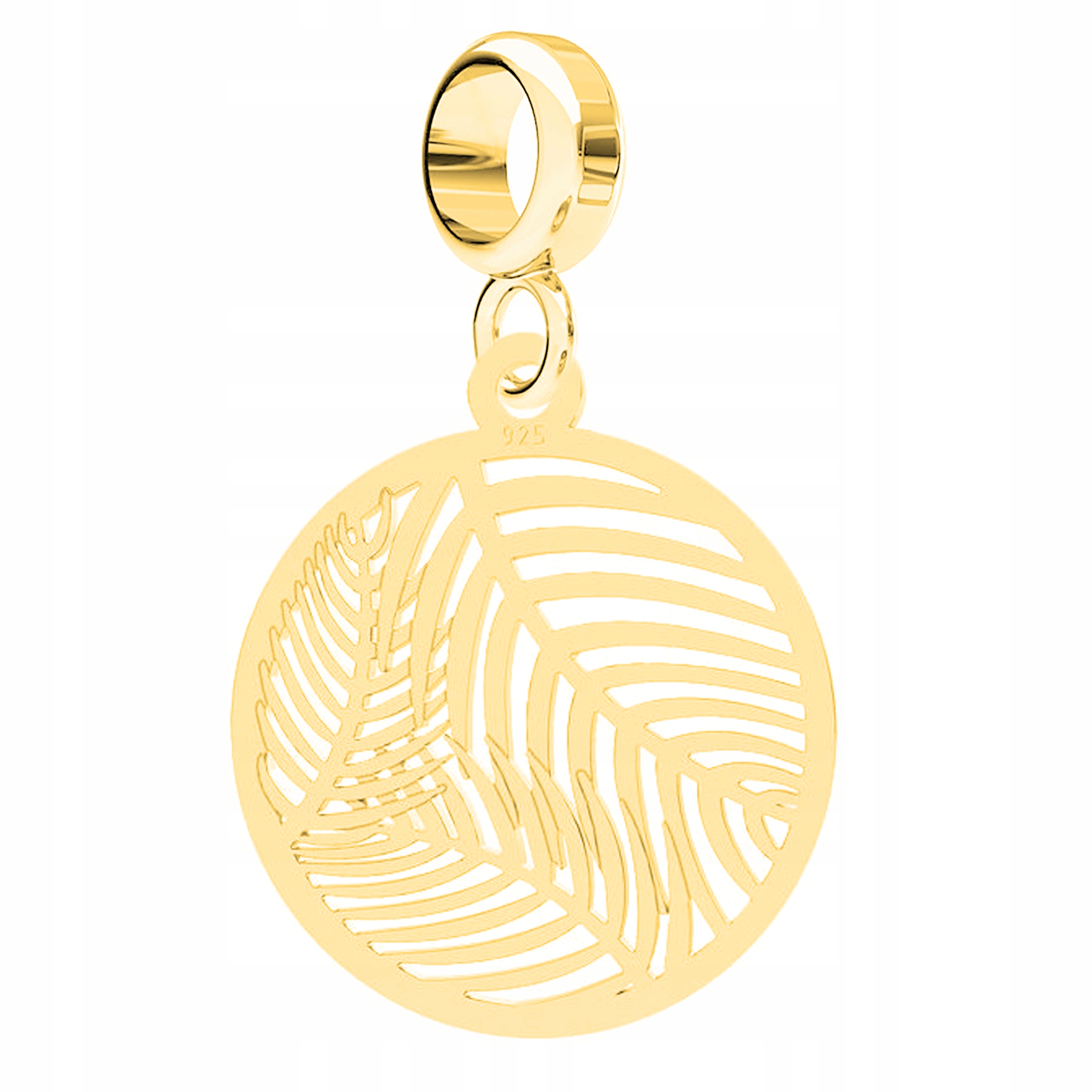 Zlatý přívěsek Charms Listy Palmy stříbro 925