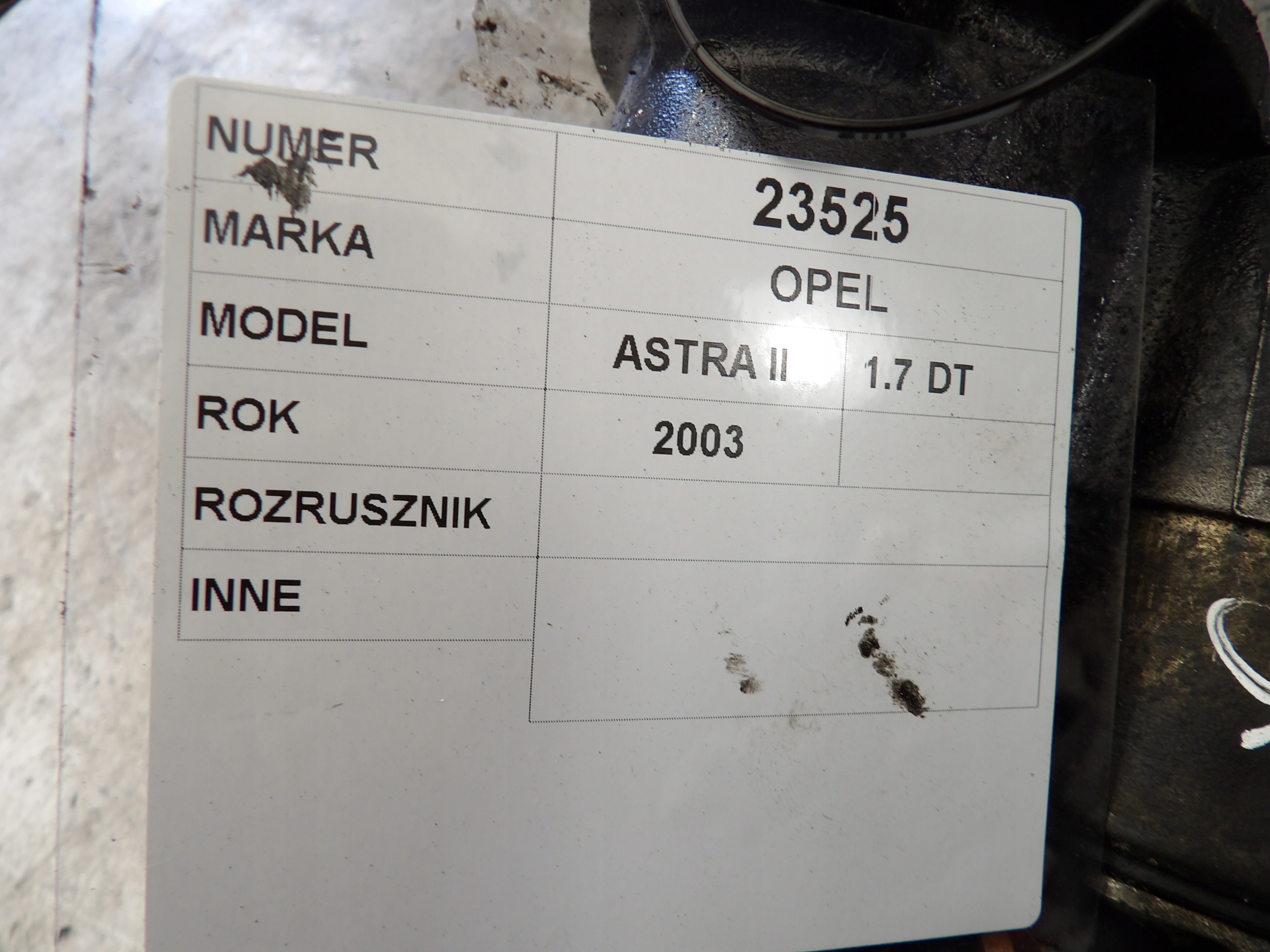 Opel Astra II G starter S114-829B 8971891181
