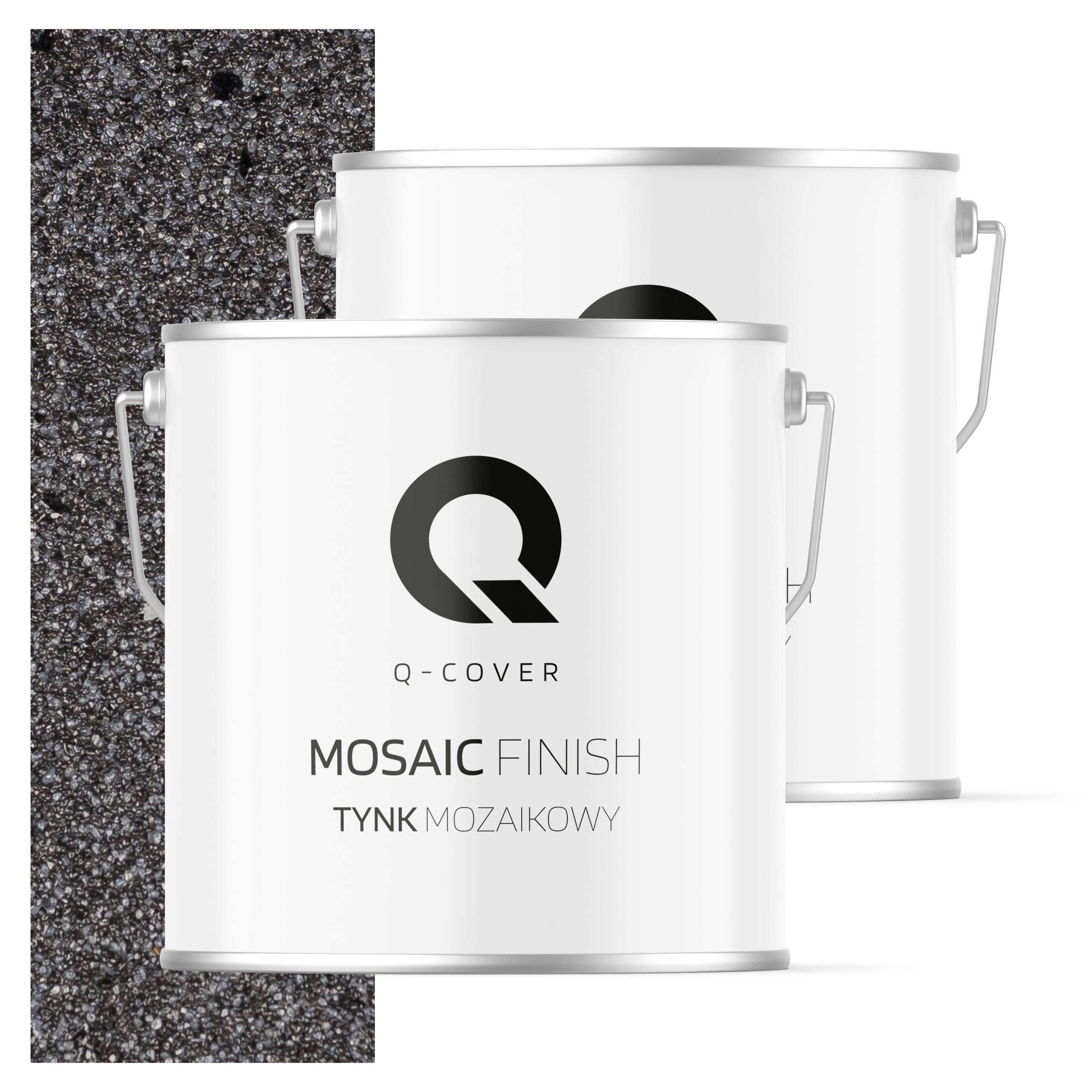 Mozaiková pryskyřičná omítka 7 kg Vnitřní barva Šedá tmavá s černou slídou M45