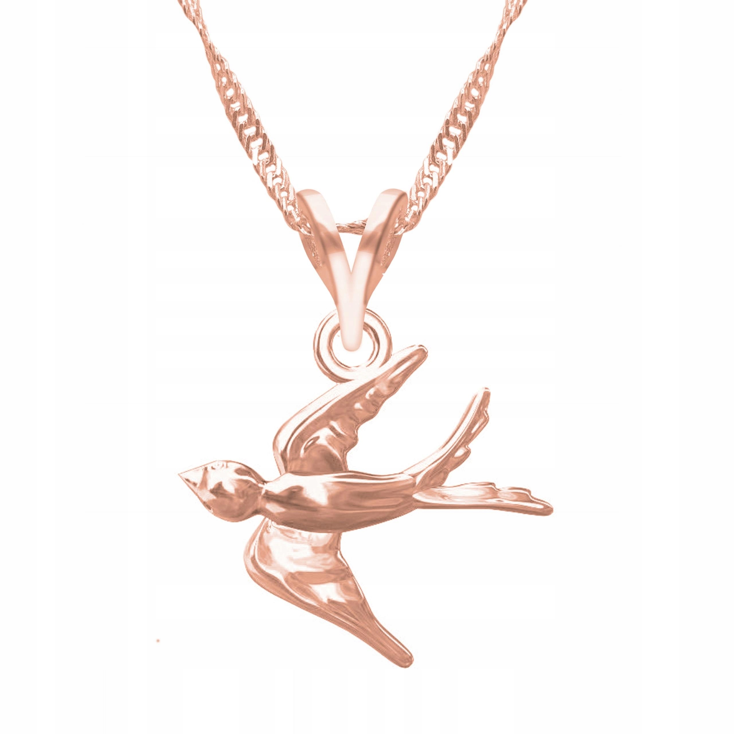 Pozlacený náhrdelník s ptákem Vlaštovka Pták Vrabec Ptáček Bird Stříbro 925