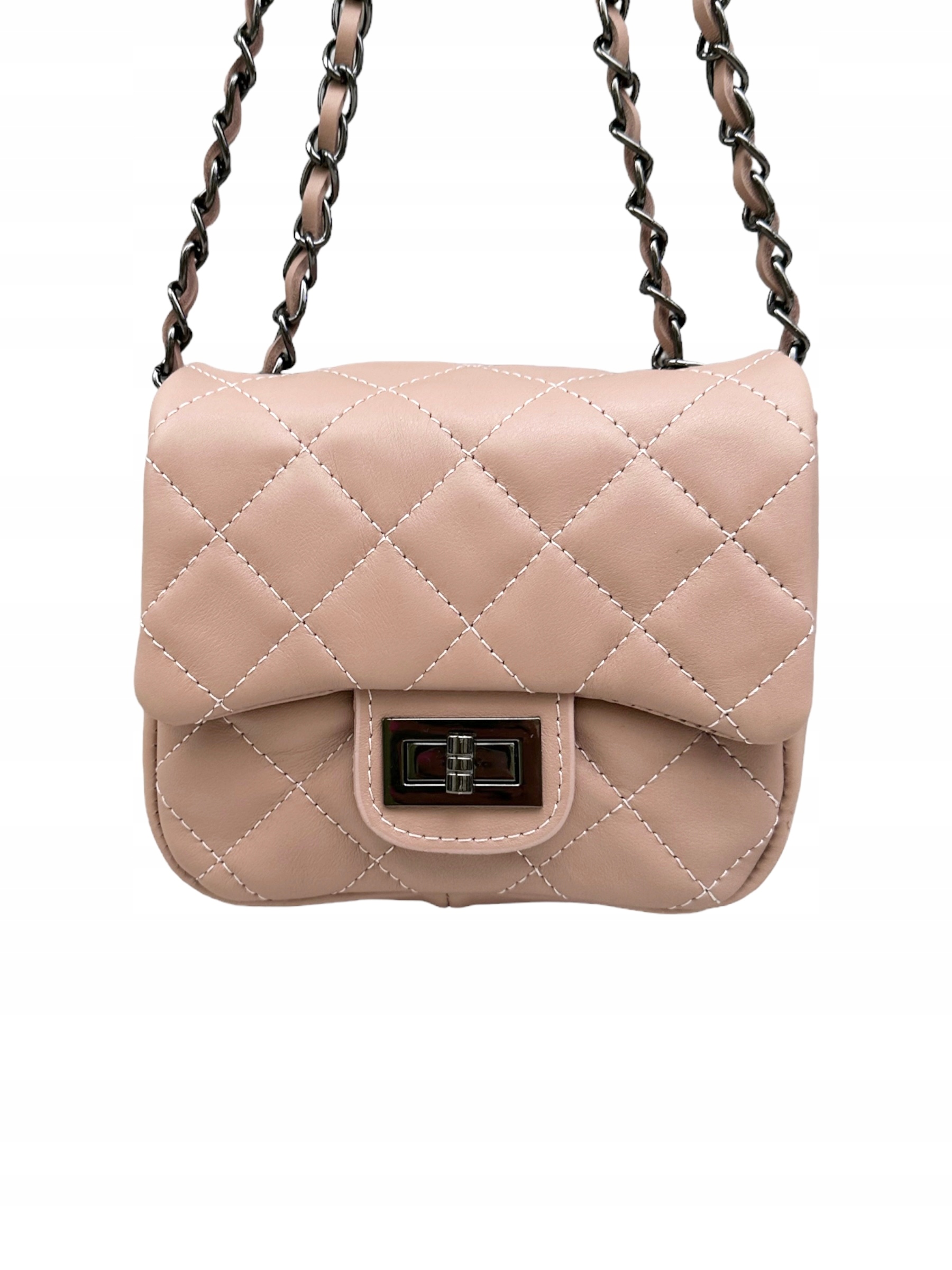 Dámská kabelka z přírodní kůže Bacio Pudrová