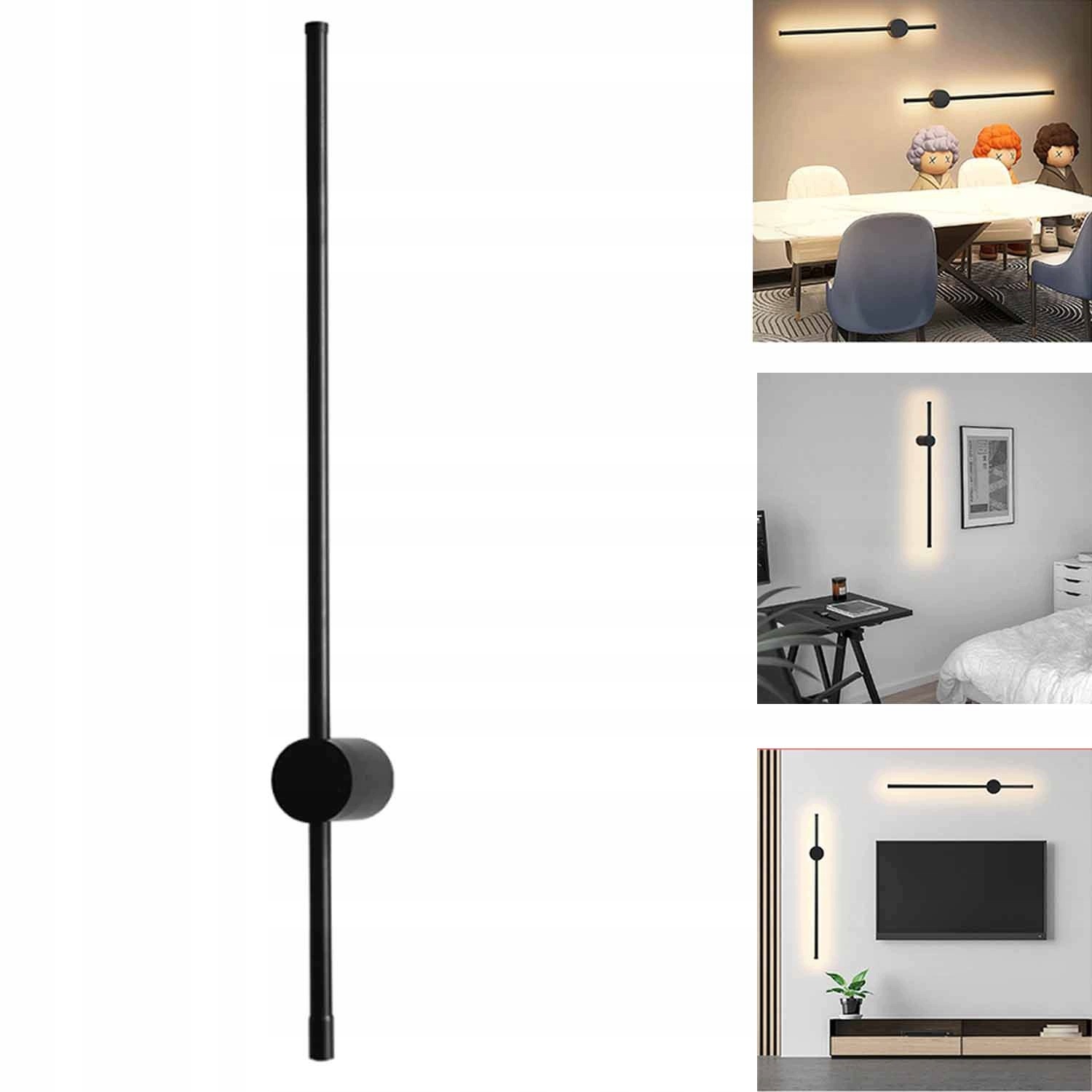 Led nástěnná lampa dlouhá, moderní linie do jídelny 60 cm, slim loft
