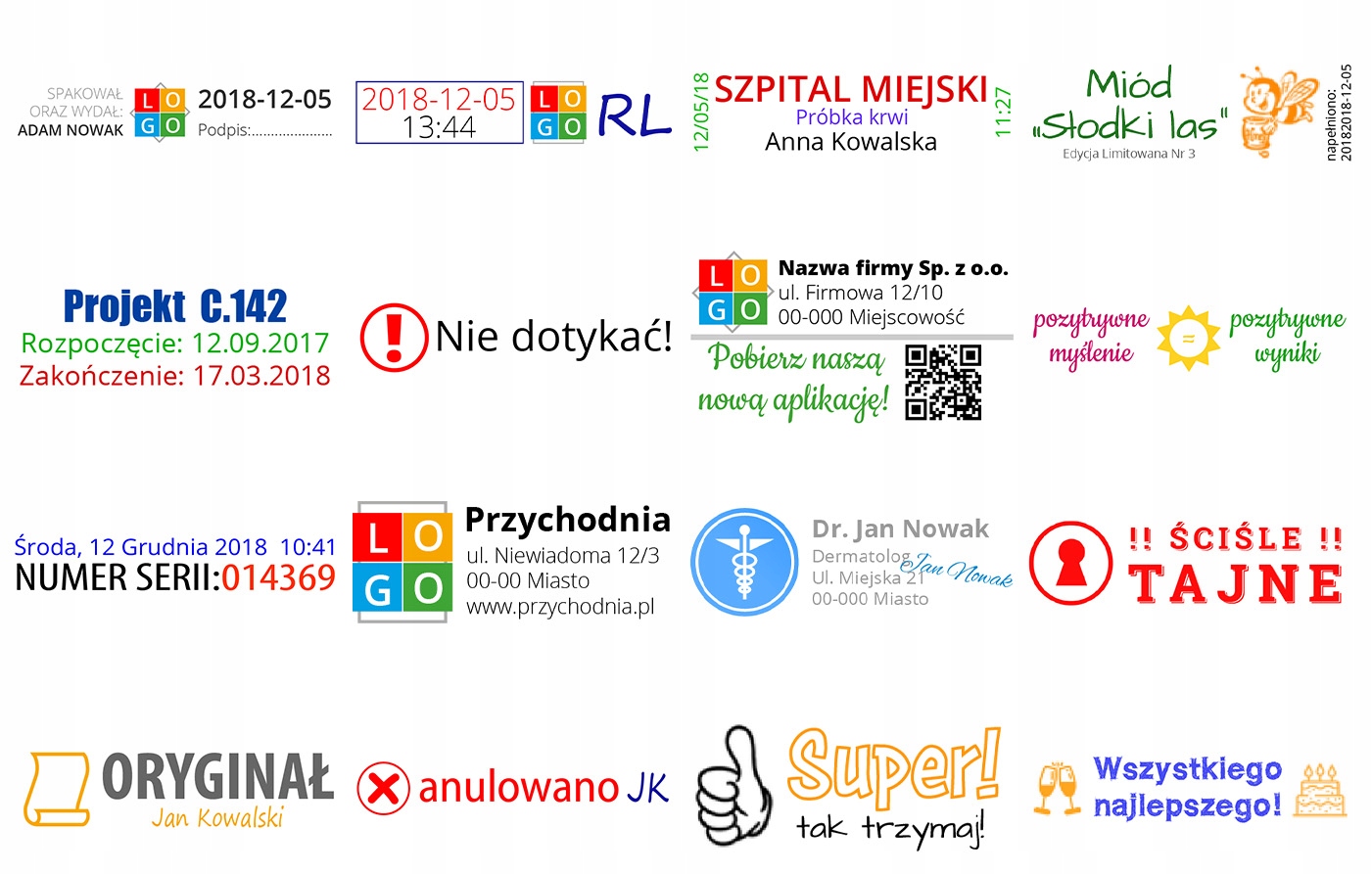 Mini Drukarka Pieczątka Colop E-mark Biała Producent Inna