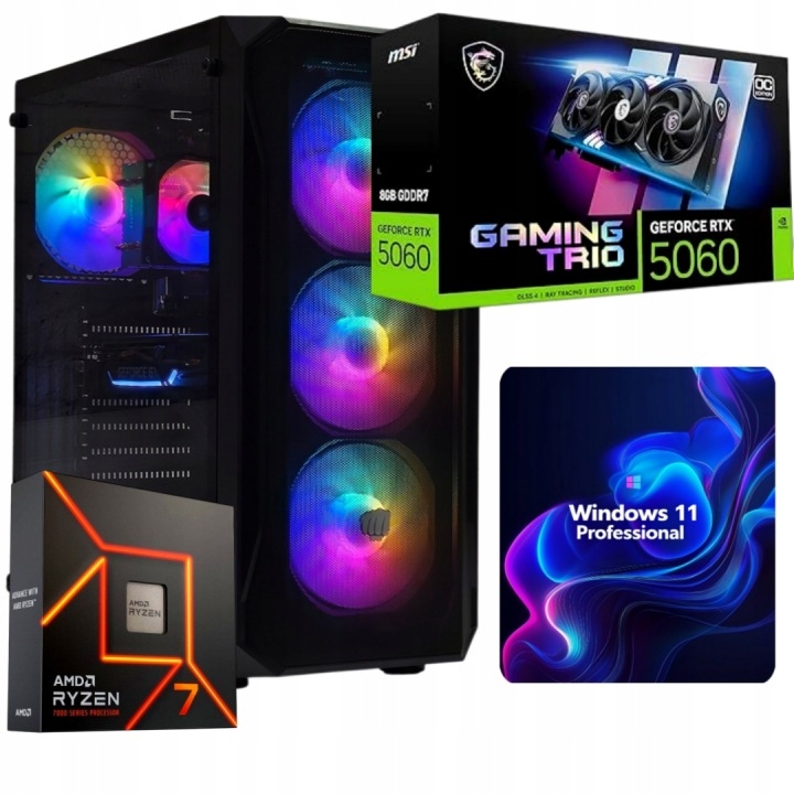 Herná Súprava Rage R7 9700X/32GB/RTX5060/1TB M.2 SSD/W11