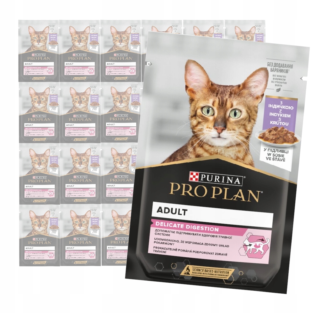 Purina Pro Plan Adult Delicate Krůta 24x85g Krmivo Pro Kočky V Omáčce