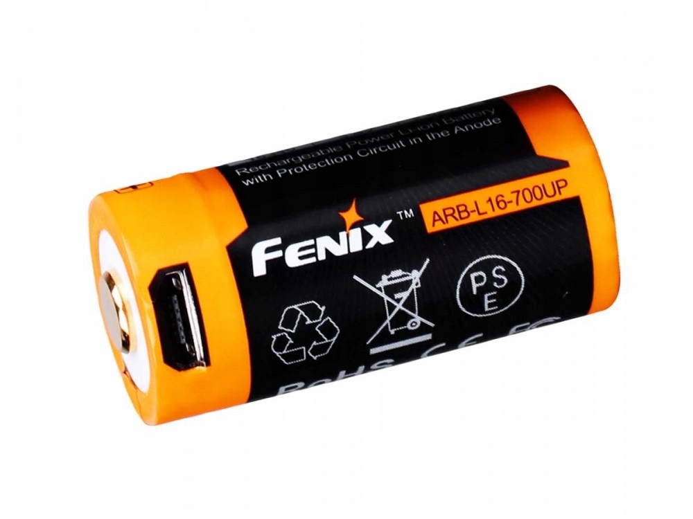 Fenix ​​USB ARB-L16UP 16340 RCR123 аккумулятор 700 мА