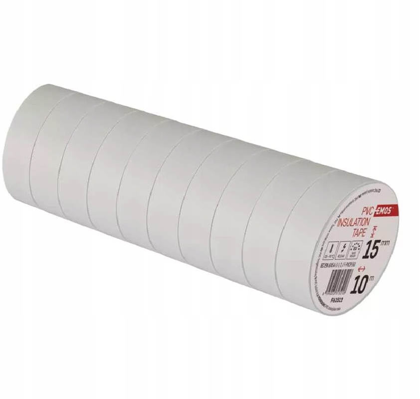 

Biała taśma izolacja Pvc 15mm/10m 10szt Emos