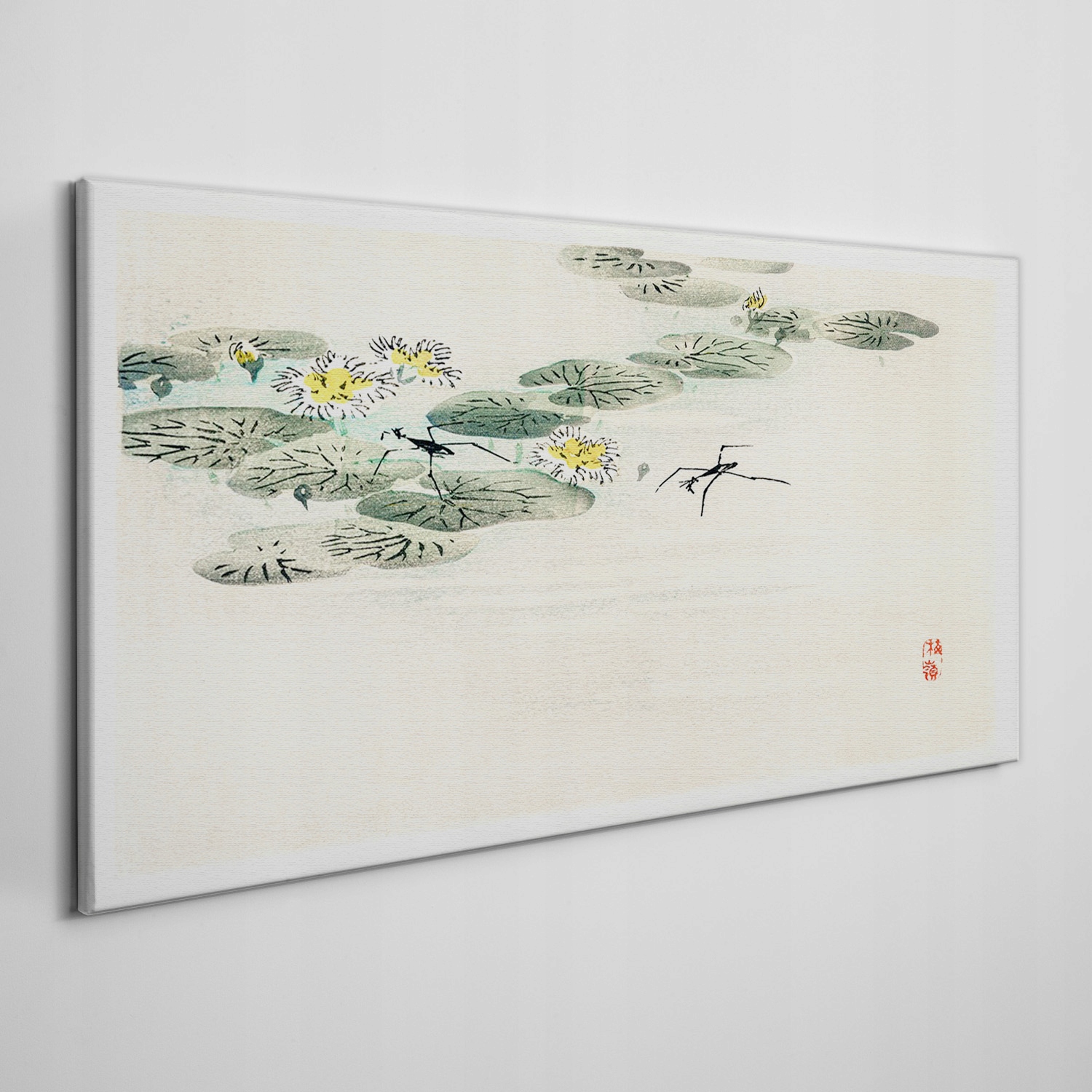 

Płótno obraz na ścianę Woda liście owady 120x60 cm