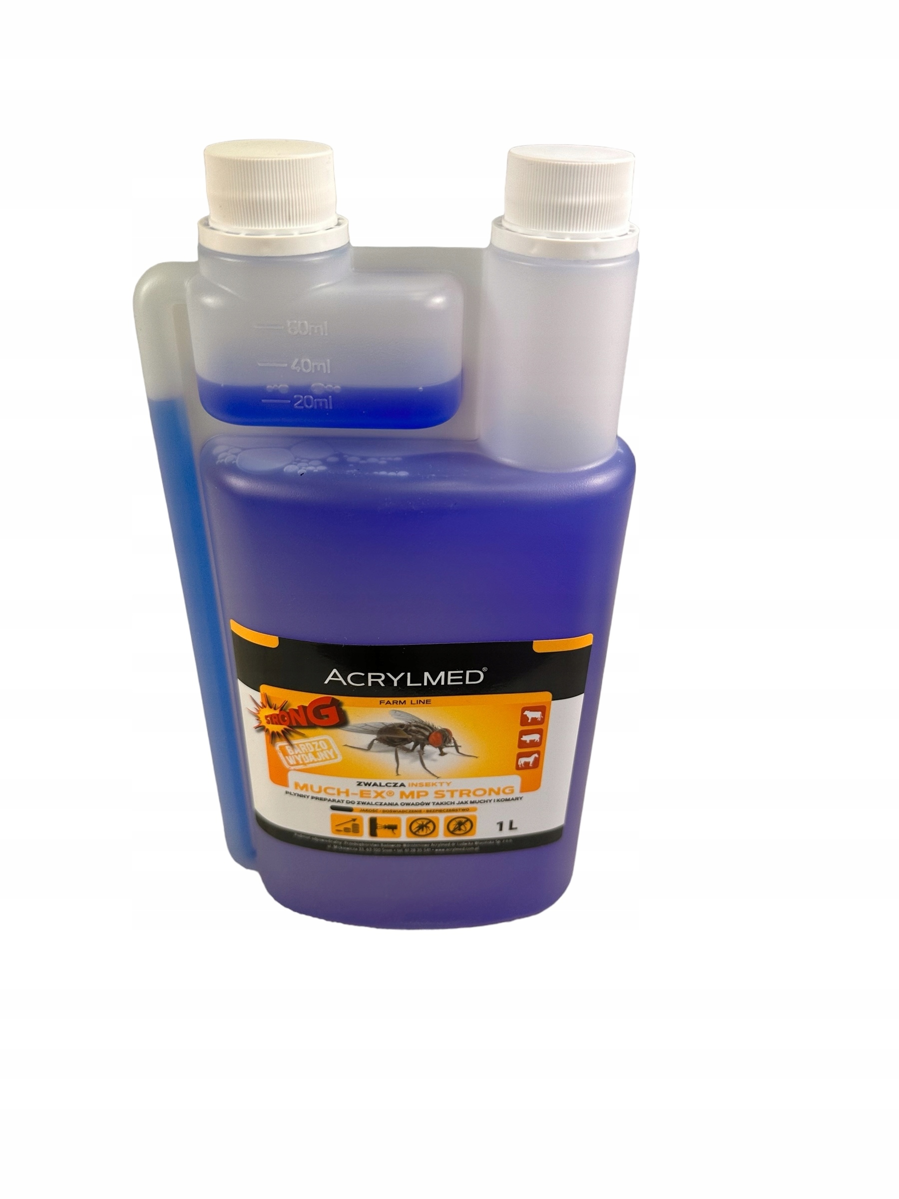 Płyn przeciwko kleszczom, komarom, muchom, Acrylmed 1000 ml