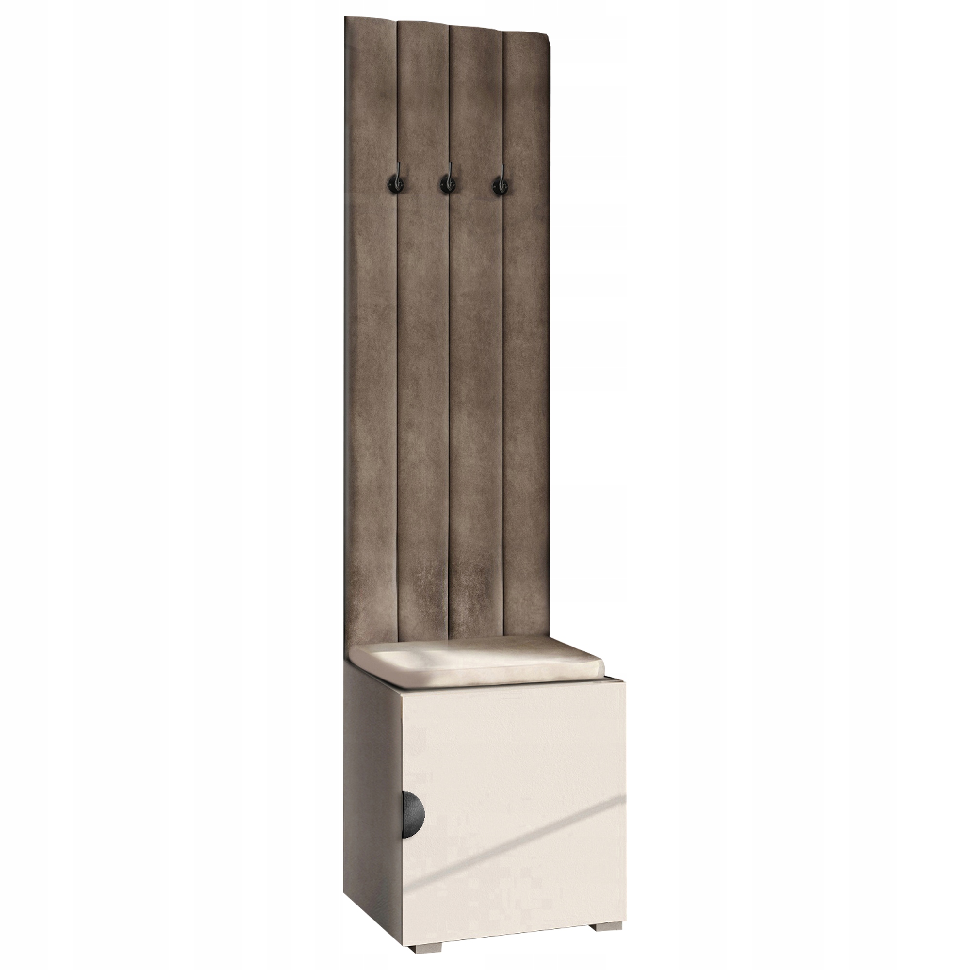 Šatní skříň do předsíně s čalouněnými panely, skříňka kašmír Royal 5, úchytka